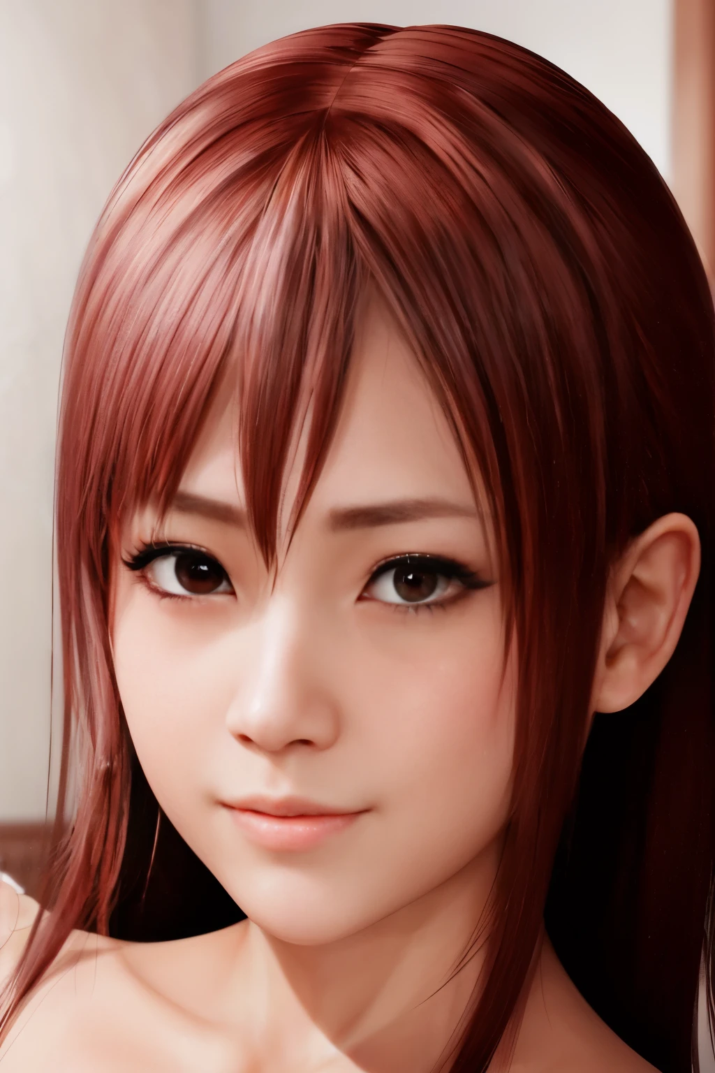 Honoka, face, portrait, (she looks incredibly determined to fuck you:1)