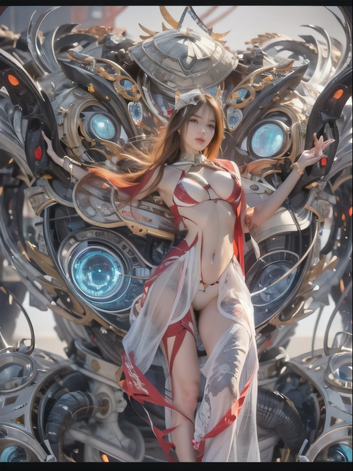 Female Alien, Beautiful face, seduces, red eyes, Full body like, A sexy, alien, No humans, an alien, cells are fused, Multiple hands, Lots of blue tentacle skin:1.5), extraterrestrial, cell, bio image, charming, Best Quality, 8K,,4K_quality, high_Definition,Dramatic Lighting, masutepiece:1.5,cinematic quality, detail up, Intricate details:1.2, 超A high resolution, High Definition, drawing faithfully, (Thick eyebrows:1.2), (Big scarlet eyes:1.6), Beautiful eyes with fine symmetry, (Ultra detailed eyes:1.2),(Highly detailed face and eyes:1.2), (High-resolution red-eye:1.4), Intimate face, (ultra detailed skin texture:1.4), Perfect Anatomy, (Beautiful toned body:1.5), (Moist skin:1.2), No makeup, (dark circles:1.1),