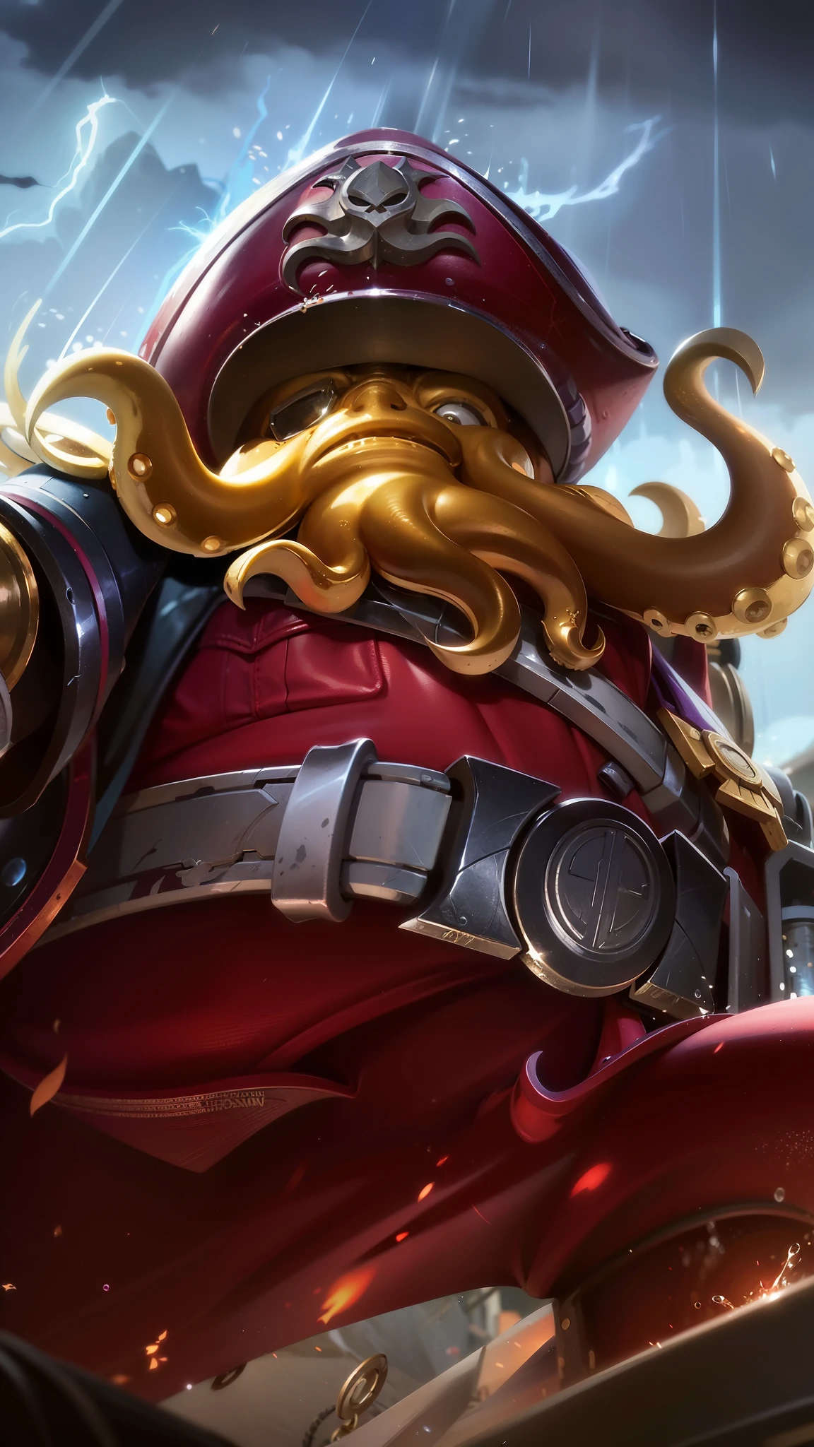 a close up of a person with a helmet on holding a sword, iconic character splash art, official splash art, splash art, league of legends splash art, league of legends character art, league of legends splashart, character splash art, league of legends art style, guan yu, league of legends concept art, painted portrait of rugged odin, league of legends style art