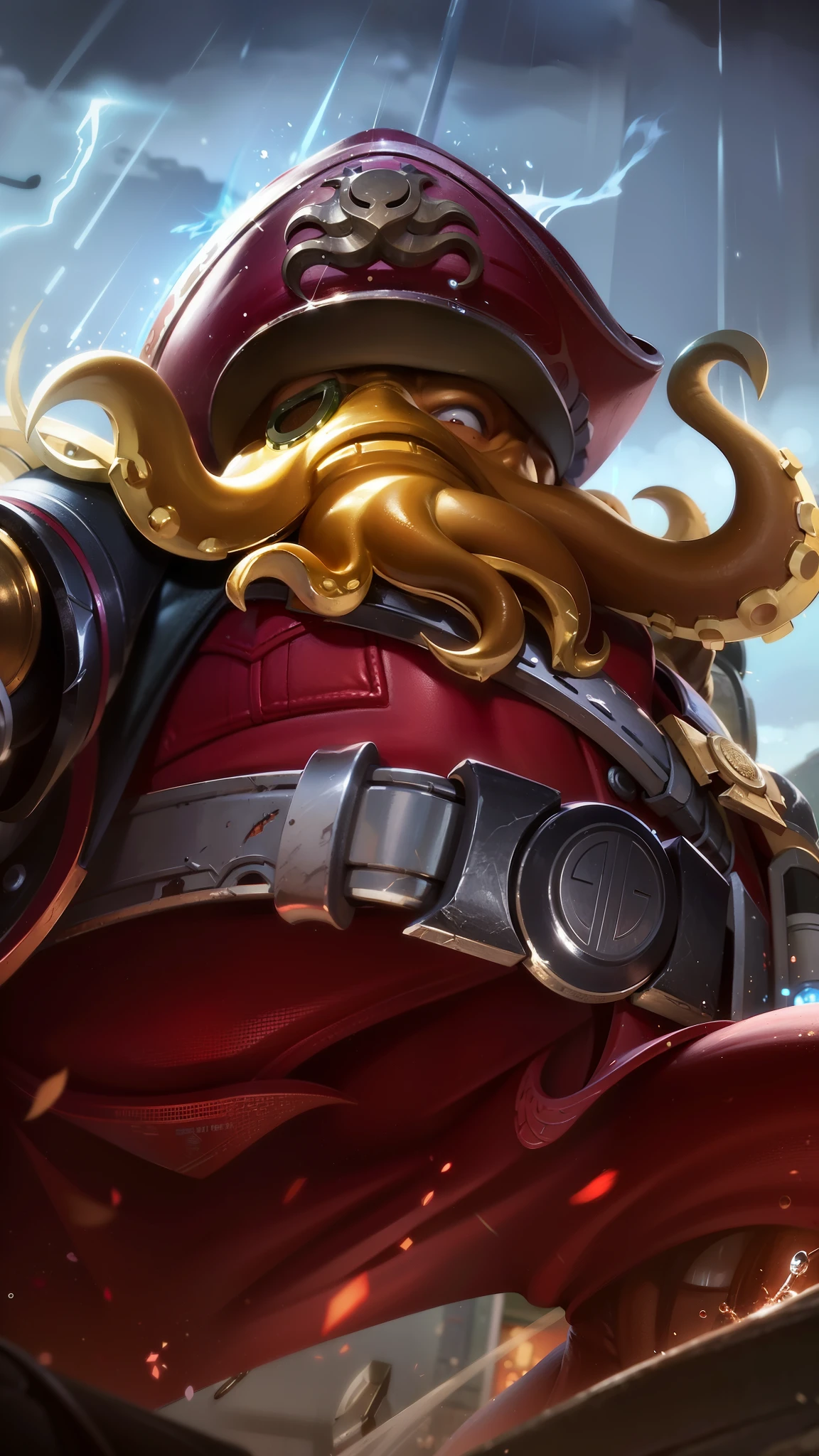 a close up of a person with a helmet on holding a sword, iconic character splash art, official splash art, splash art, league of legends splash art, league of legends character art, league of legends splashart, character splash art, league of legends art style, guan yu, league of legends concept art, painted portrait of rugged odin, league of legends style art
