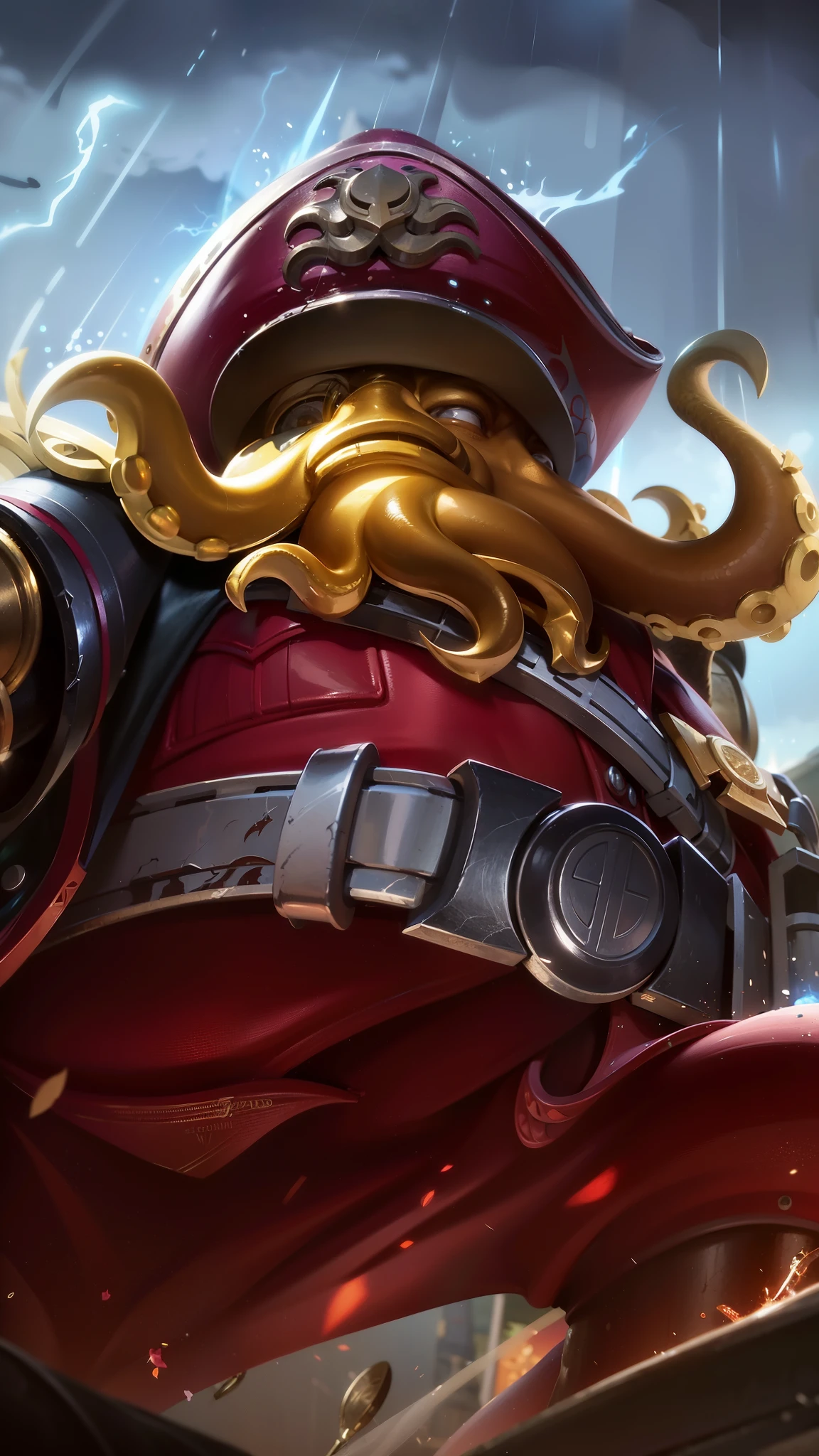 a close up of a person with a helmet on holding a sword, iconic character splash art, official splash art, splash art, league of legends splash art, league of legends character art, league of legends splashart, character splash art, league of legends art style, guan yu, league of legends concept art, painted portrait of rugged odin, league of legends style art