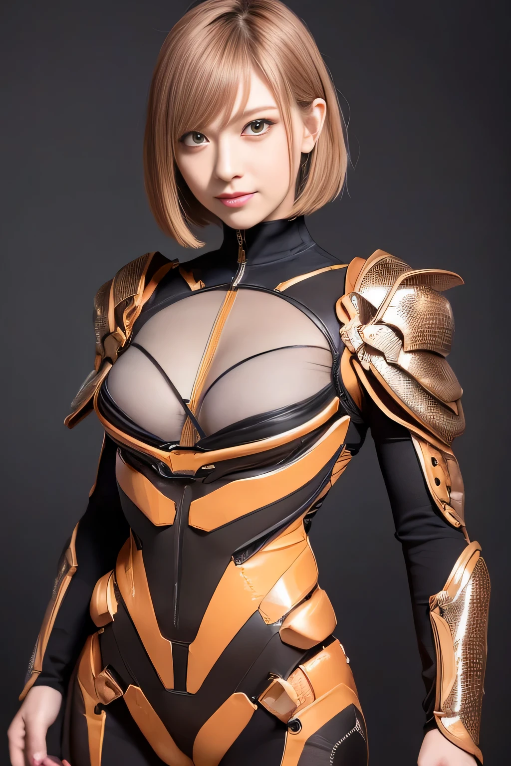 (High resolution,masterpiece,highest quality,Very detailed CG, anime, official art:1.4), realistic, photograph, amazing detail, everything is complicated, shiny and glossy,Amazing number of layers, 8K wallpaper, 3D, sketch, cute, figure,( alone:1.4), perfect female proportions,villain's daughter, (Fusion of dark brown cockroach and lady:1.4), (brown cockroach woman:1.2), (brown cockroach woman:1.2), (Fusion:1.2), (alone:1.4), (evil smile:1.2), muscular, abs, (Cockroach brown exoskeleton bio insect suit:1.4), (Cockroach brown exoskeleton bio insect armor:1.2), (brown transparent cockroach feathers:1.4), (Antennae of brown cockroaches:1.3),