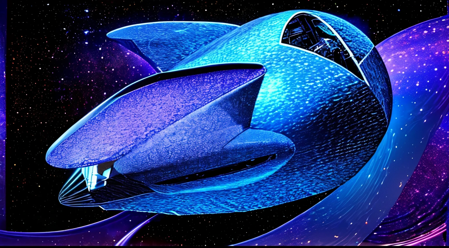 spaceship in space