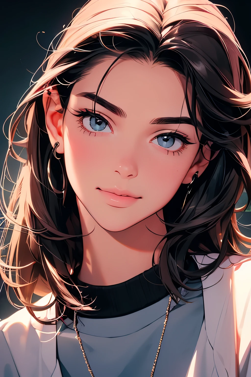 (best quality,4k,highres:1.2),ultra-detailed,realistic, HDR,UHD,photorealistic:1.37,portraits,beautiful detailed eyes,beautiful detailed lips,extremely detailed eyes and face,long eyelashes,vivid colors,studio lighting,shiny hair,masterpiece:1.2,playful expression,pouting adorably,fit,athletic body,dressed in athleisure,cute smile,brunette,gorgeous young adult female;intimate distance;sending a flying kiss,fluttering hearts