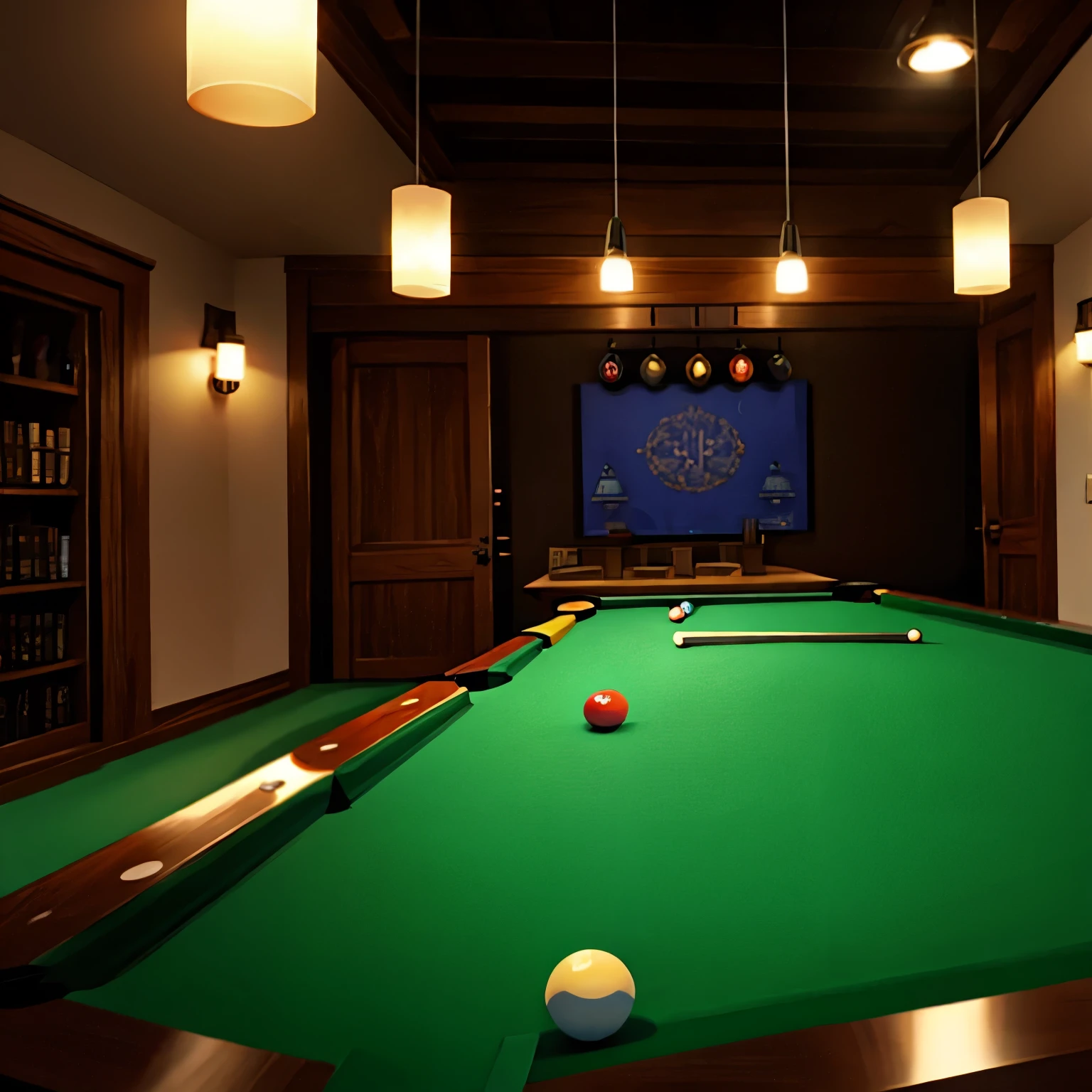 playing billiard 