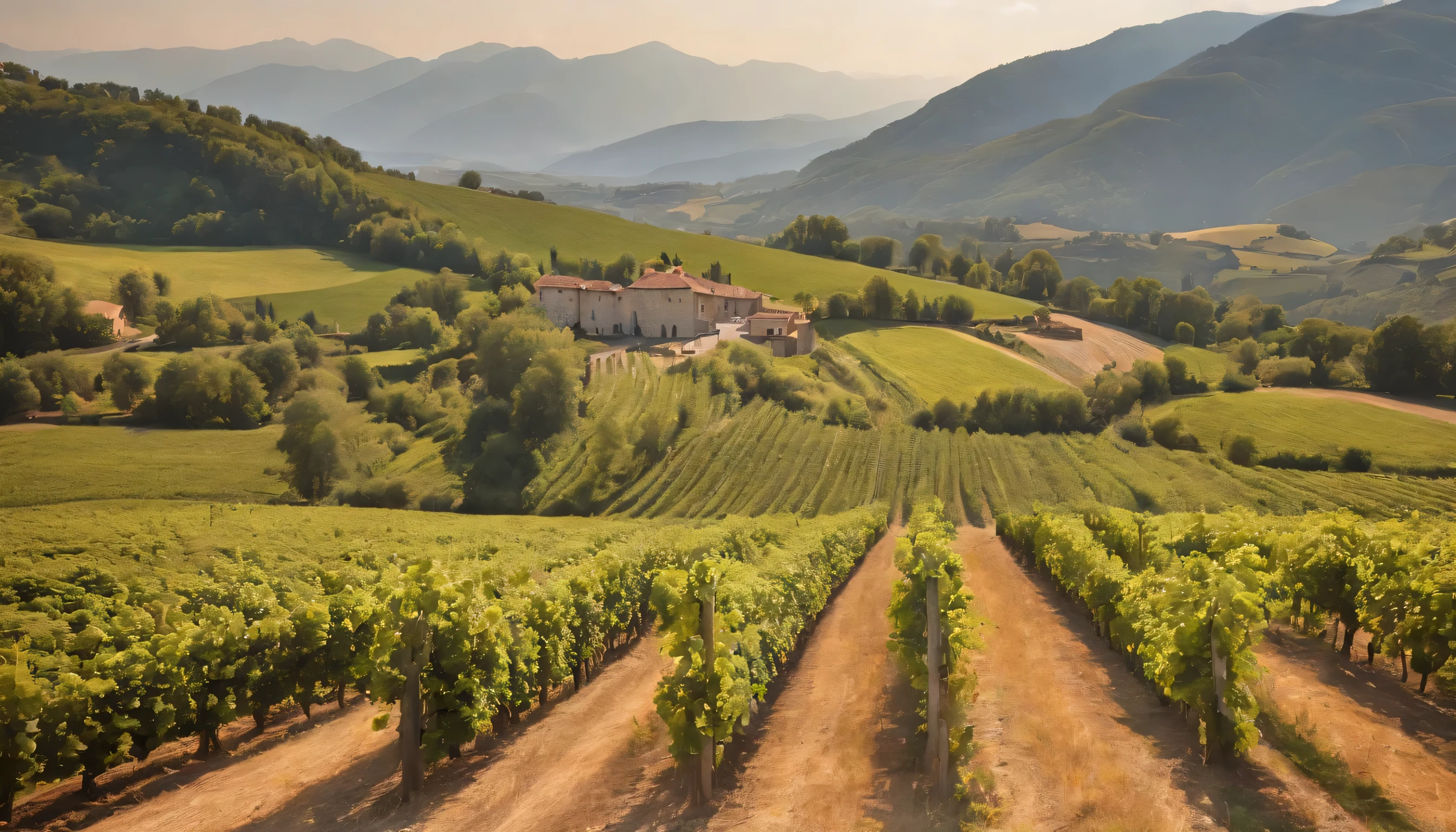 (Highly detailed CG Unity 8k wallpaper、masterpiece、highest quality、Super detailed)、(best lighting、best shadow、very delicate and beautiful)、highest quality、8k、Detailed facial depiction、masterpiece、highest quality、clear image quality、
Piedmont landscape photos'The wine region and the Lango Mountains seen from the train window.。