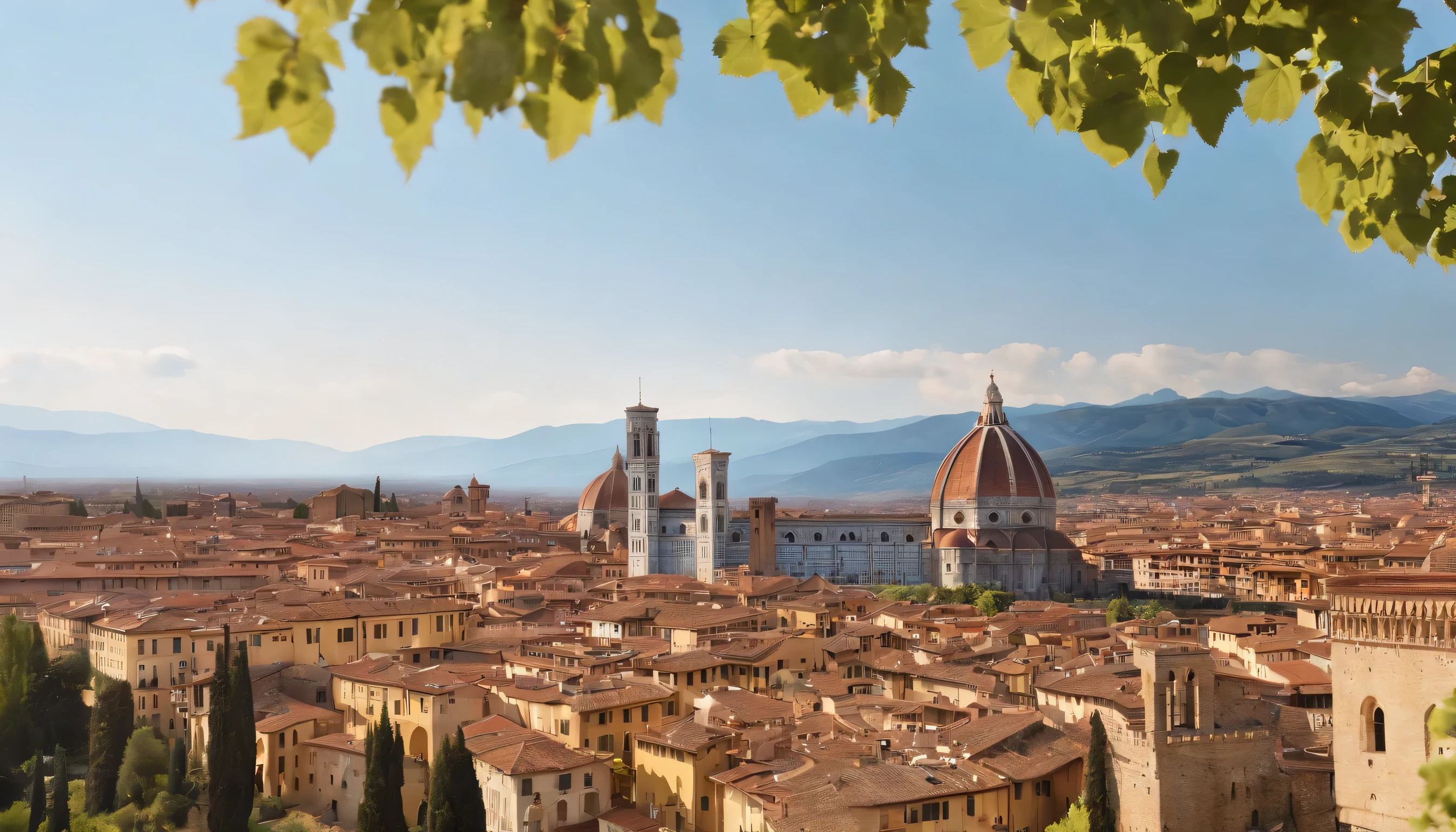 (Highly detailed CG Unity 8k wallpaper、masterpiece、highest quality、Super detailed)、(best lighting、best shadow、very delicate and beautiful)、highest quality、8k、Detailed facial depiction、masterpiece、highest quality、clear image quality、
Photo of the Leaning Tower of Pisa and the Duomo of Florence taken from the train window。