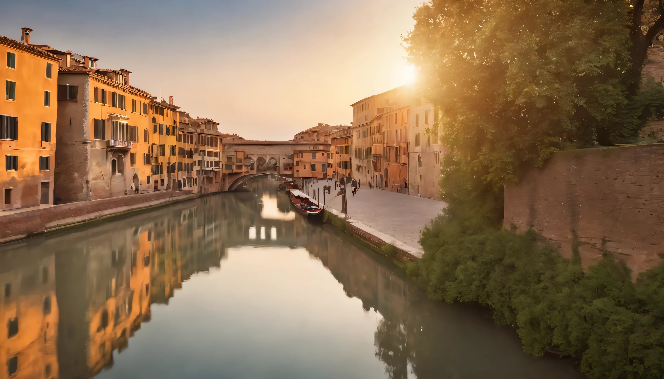 (Highly detailed CG Unity 8k wallpaper、masterpiece、highest quality、Super detailed)、(best lighting、best shadow、very delicate and beautiful)、highest quality、8k、Detailed facial depiction、masterpiece、highest quality、clear image quality、
Pictures of views of Campo de&#39; Fiori and the banks of the Arno River seen from the train window.。