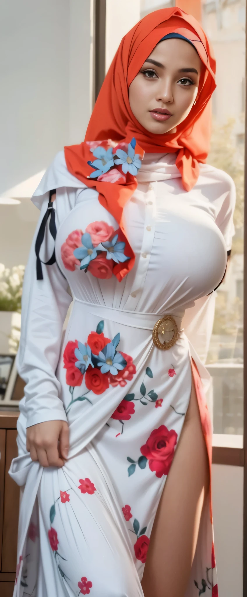 Big breast hijab