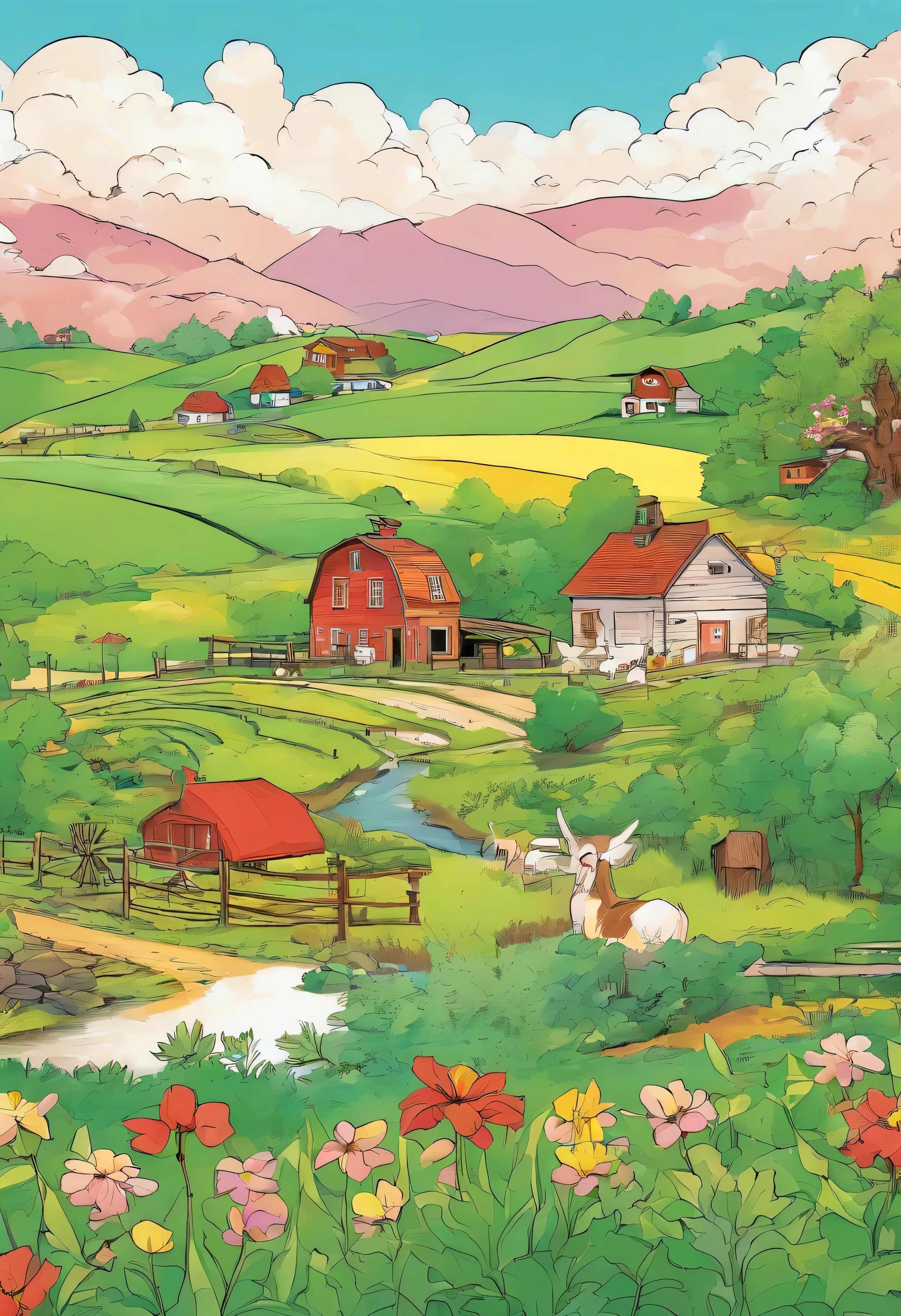 farm,Pastoral life,spring