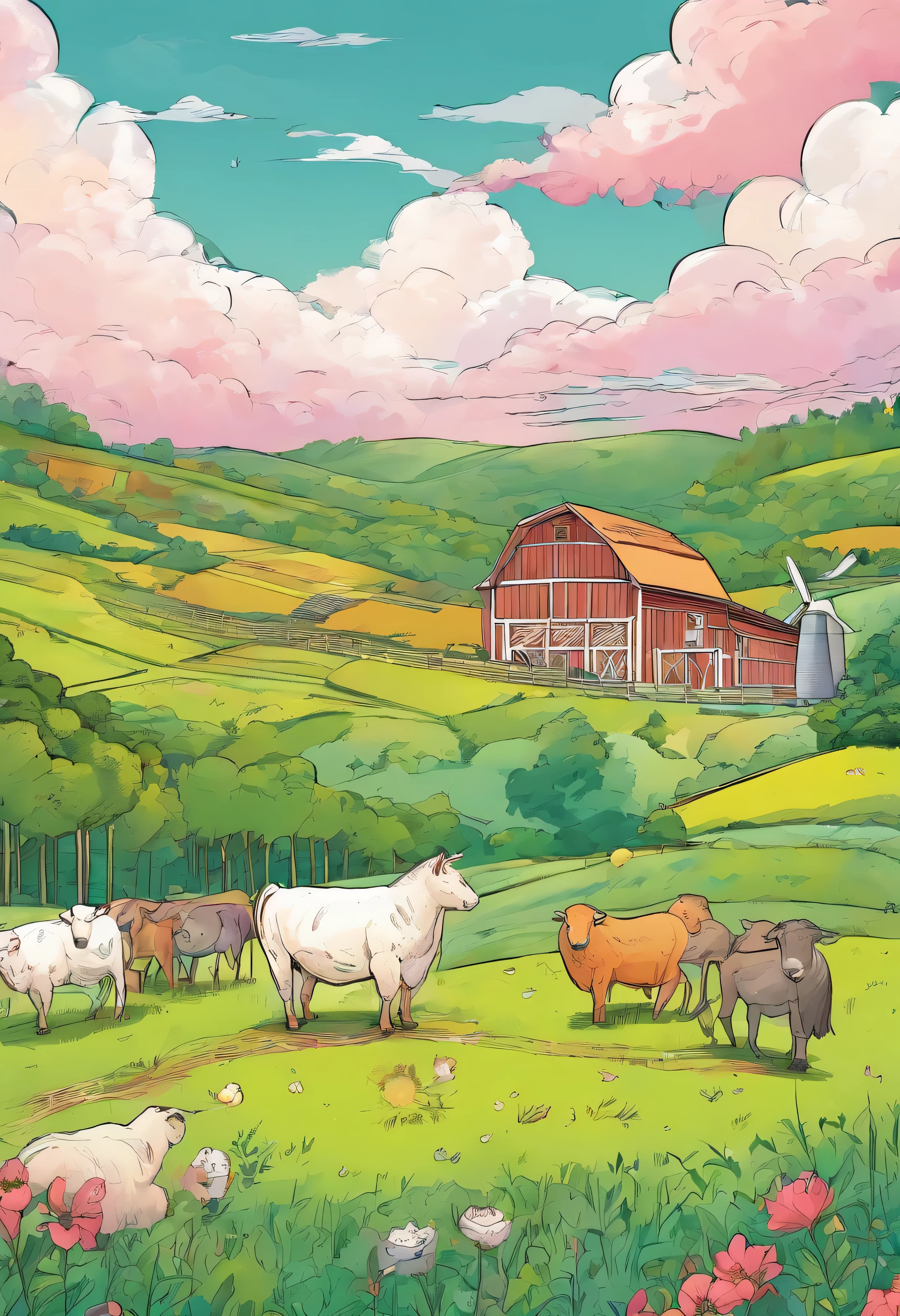 farm,Pastoral life,spring