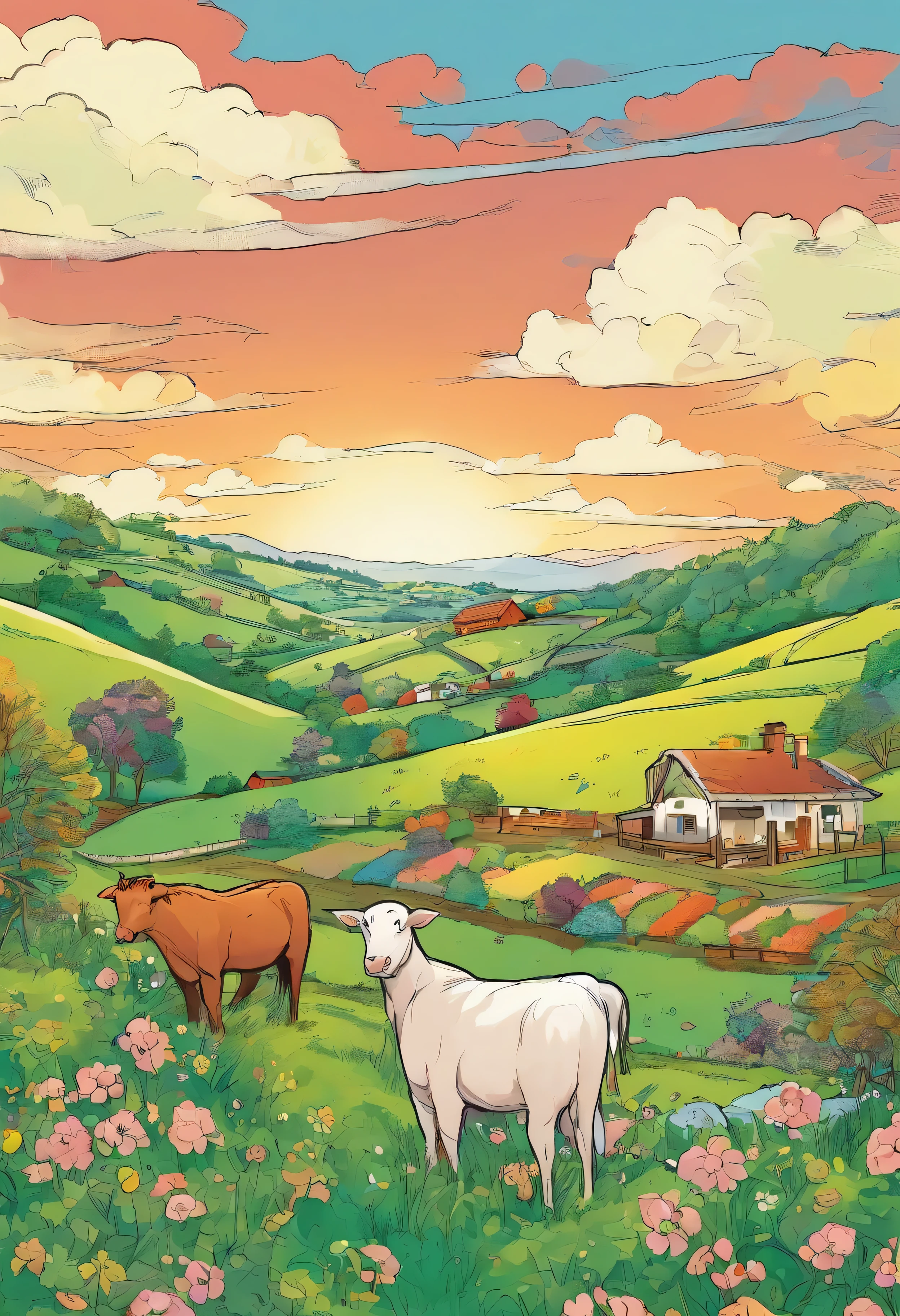 farm,Pastoral life,spring