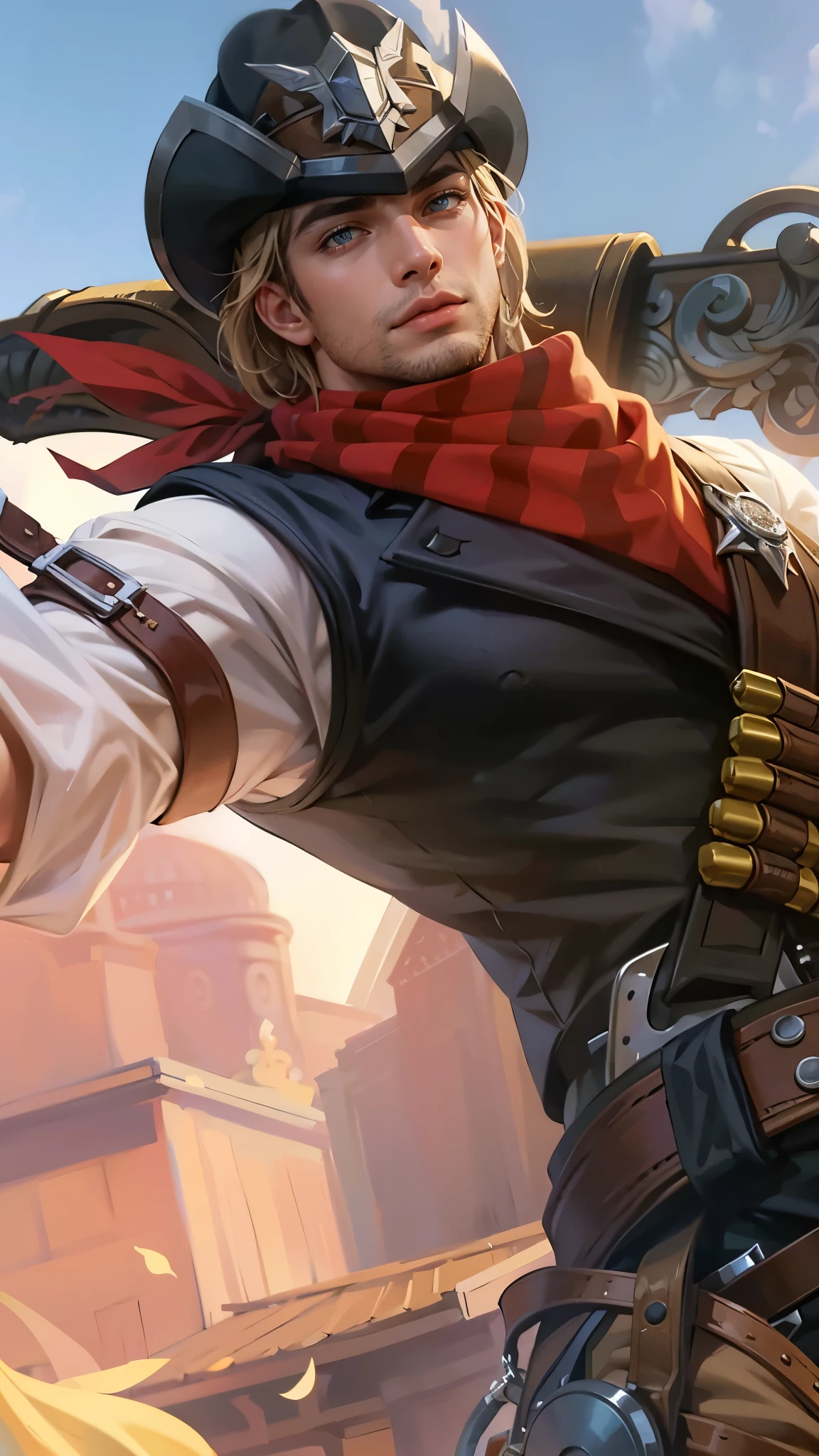 Best quality, masterpiece, detailed skin texture, detailed clothes texture, detailed face, super detail, 8k, intricate detail, 1 boy, The color doesn't change, Muscle guy, 1 guy