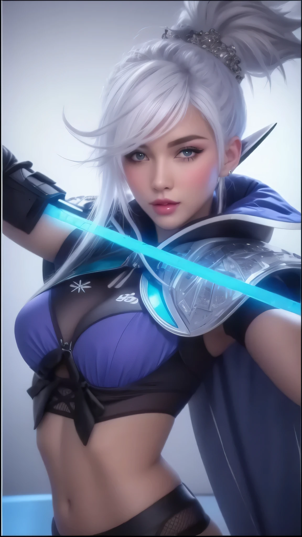 girl, white hair, UHD, show , sexy