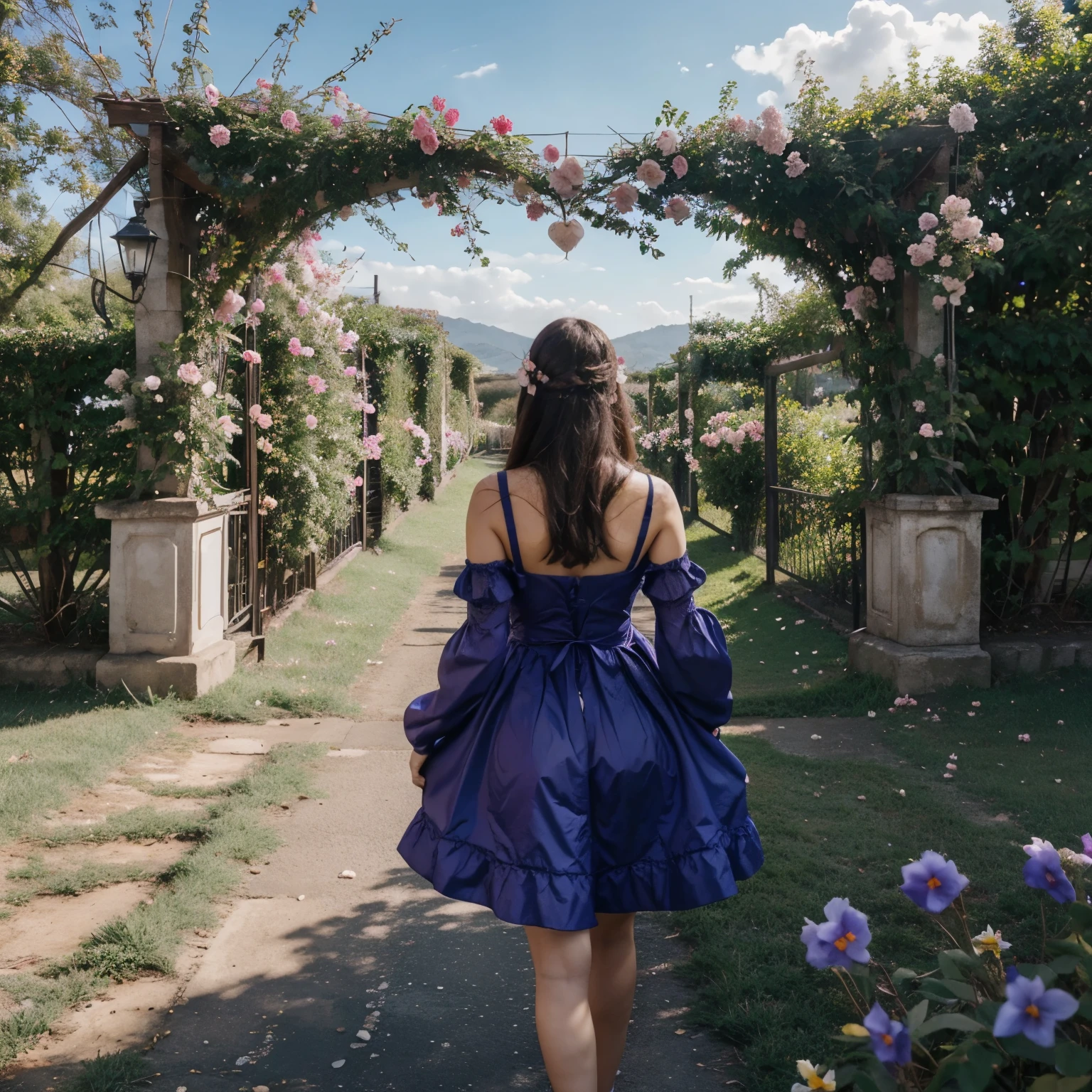 Imagen de paisajes,roses hearts and alcoiris