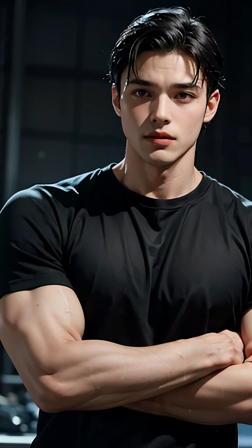 1man,low angle,from below,((1man, cool guy,gym clothes for men)), ((masterpiece:1.4, best quality)), ((masterpiece, highest resolution)), (beautiful illustration),(short black hair),(looking at the viewer),
innocent smile, day, working at jim,sitting in the yoga mat,cinematic lighting,