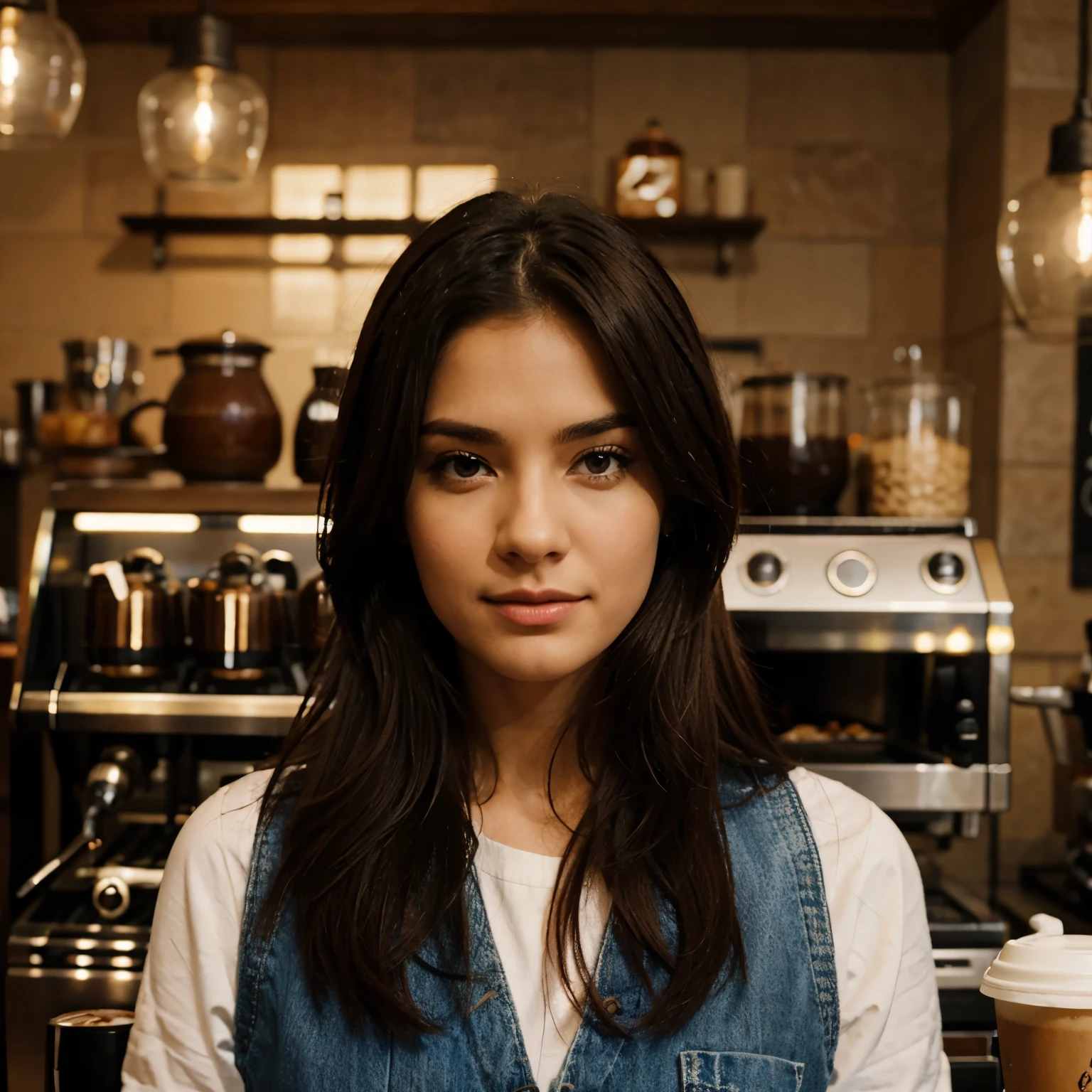in a coffee shop 