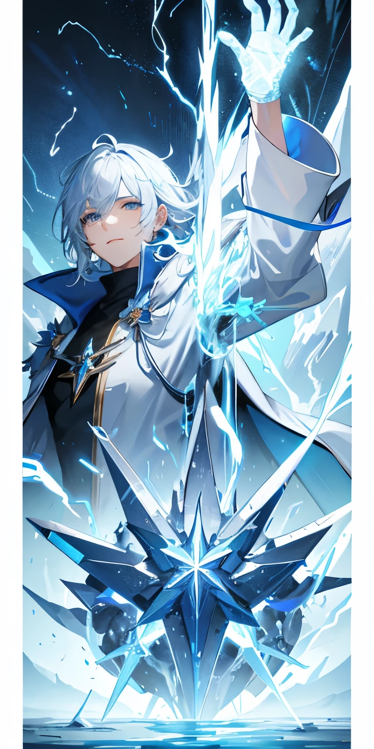 1 man , beauty, Wizard , Lightning , ice