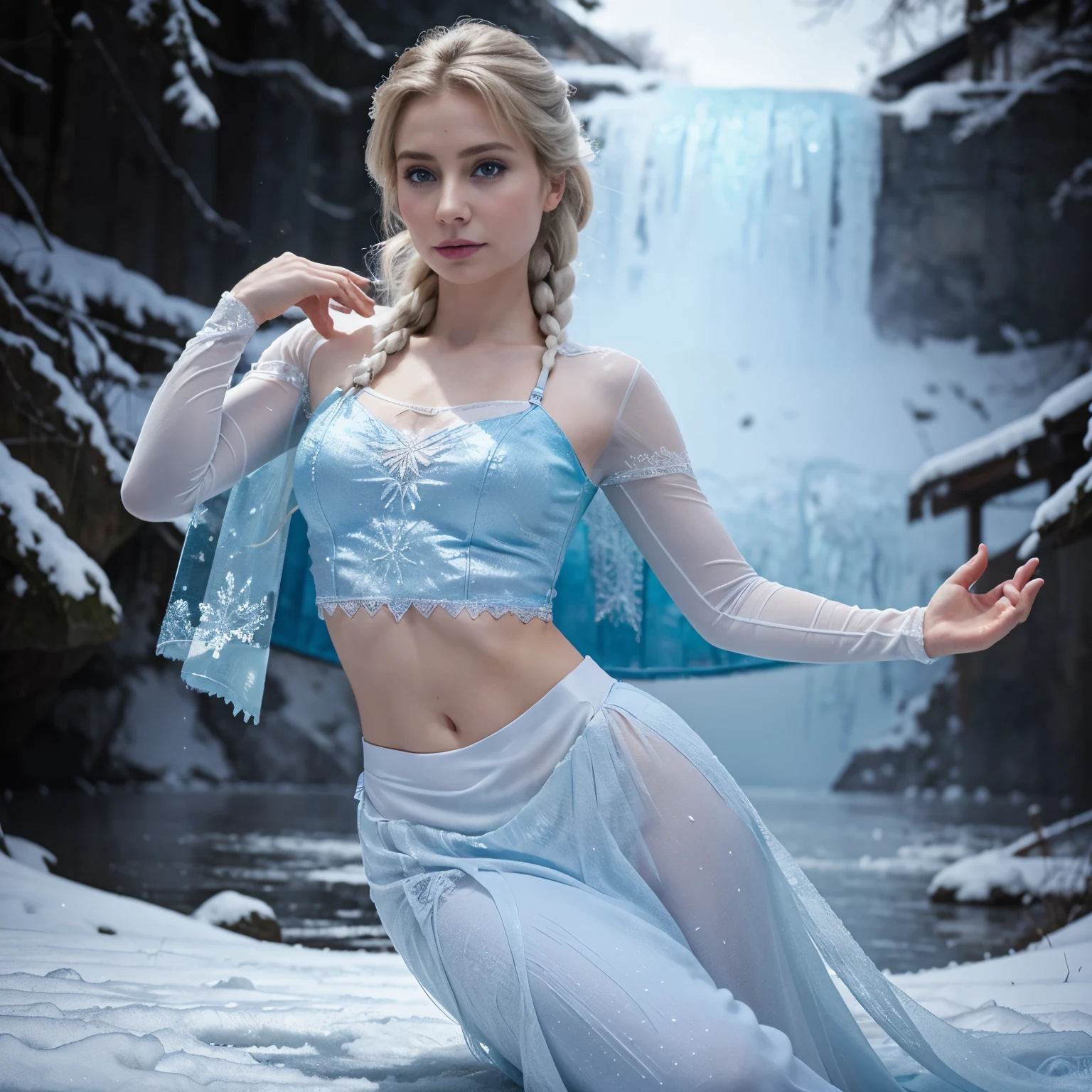 Frozen Elsa, nackt, gefesselt, geknebelt