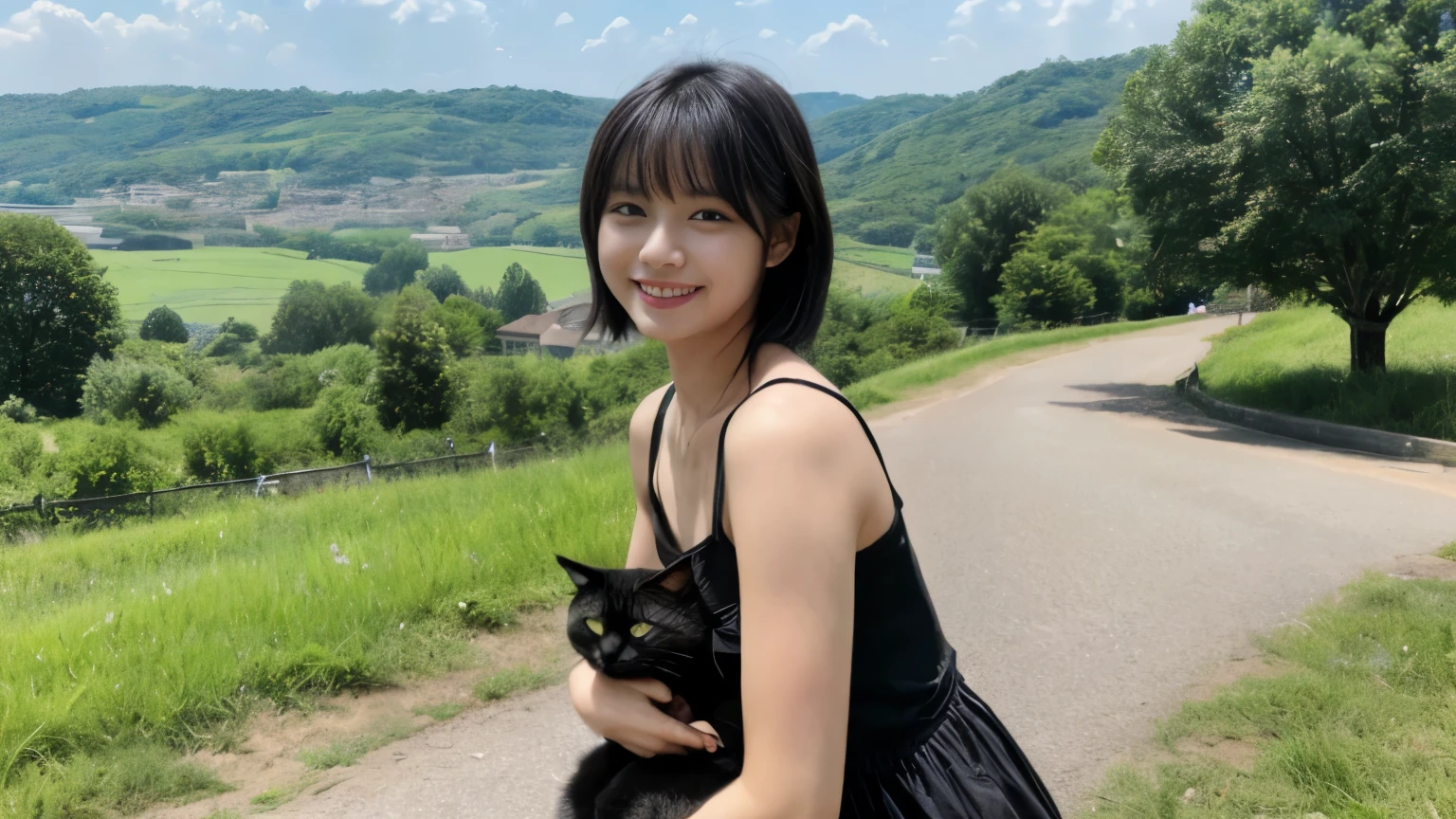 black cat(1 month 'His hands are medically accurate skeletons、beautiful hands