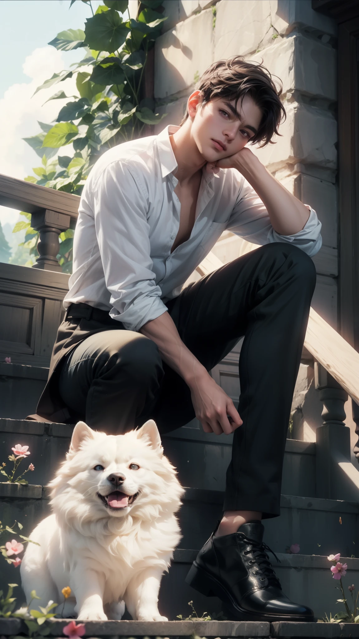 best quality, masterpiece, amazing work, intricate details, linear lighting, ultra detailed, clear face, perfect face, lenient eyes, detailed scenery background