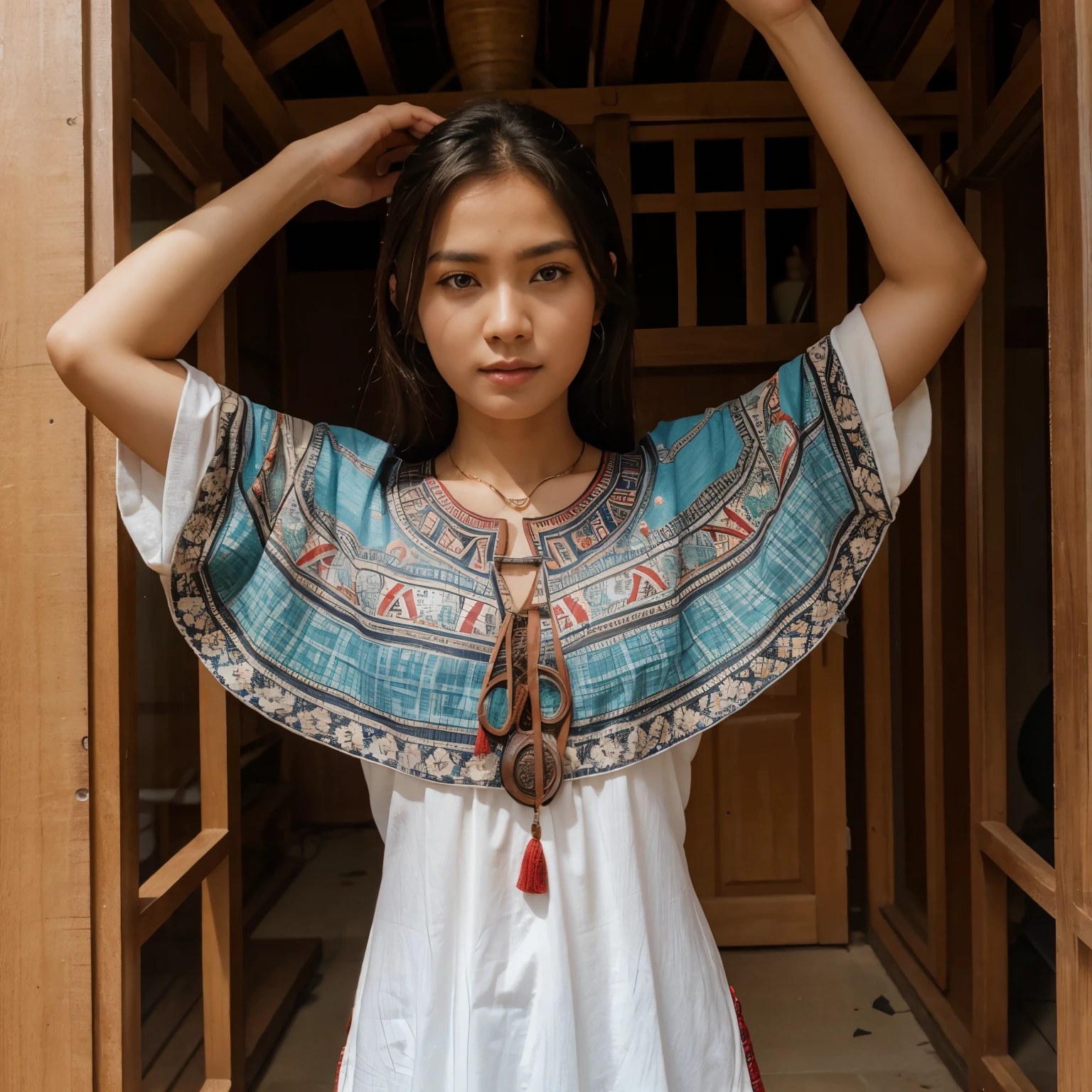 Baju nari berkarakter dayak 