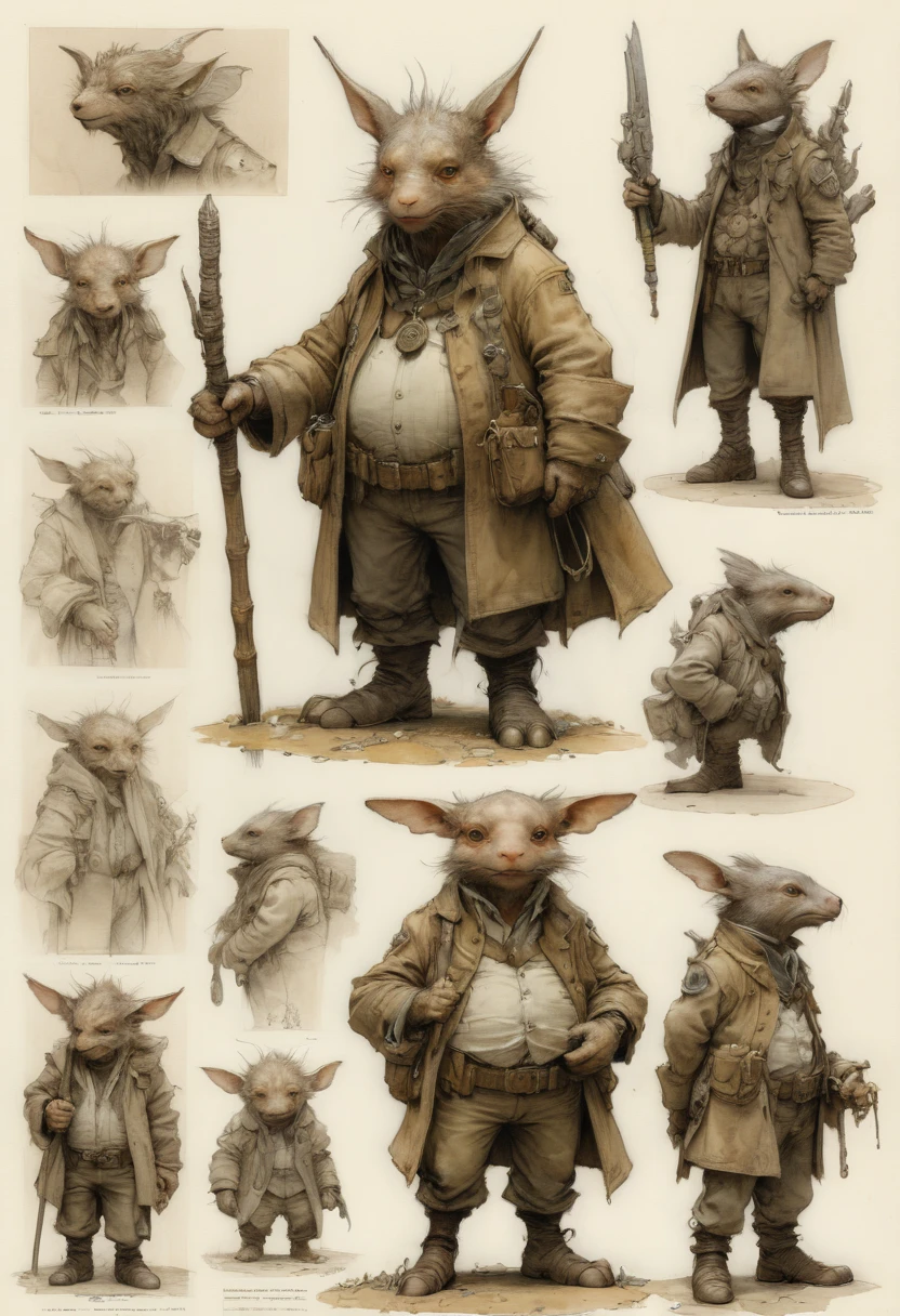 character design sheet by Abram Efimovich Arkhipov, best quality, masterpiece, Representative work, official art, Professional, Ultra intricate detailed, 8k