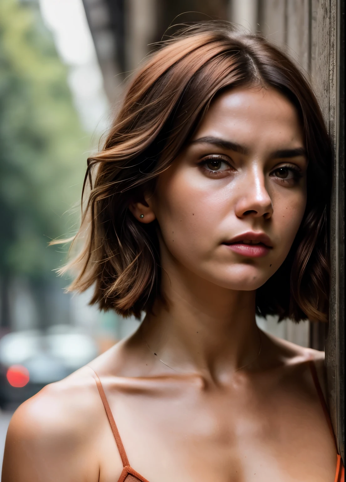 Um impressionante e intrincado retrato colorido de (mulher:1) , epic character composition, por Ilya Kuvshinov, Alessio Albi, Nina Masic, sharp focus, natural lighting, Subsurface Dispersion, f2, 35mm, film grain,