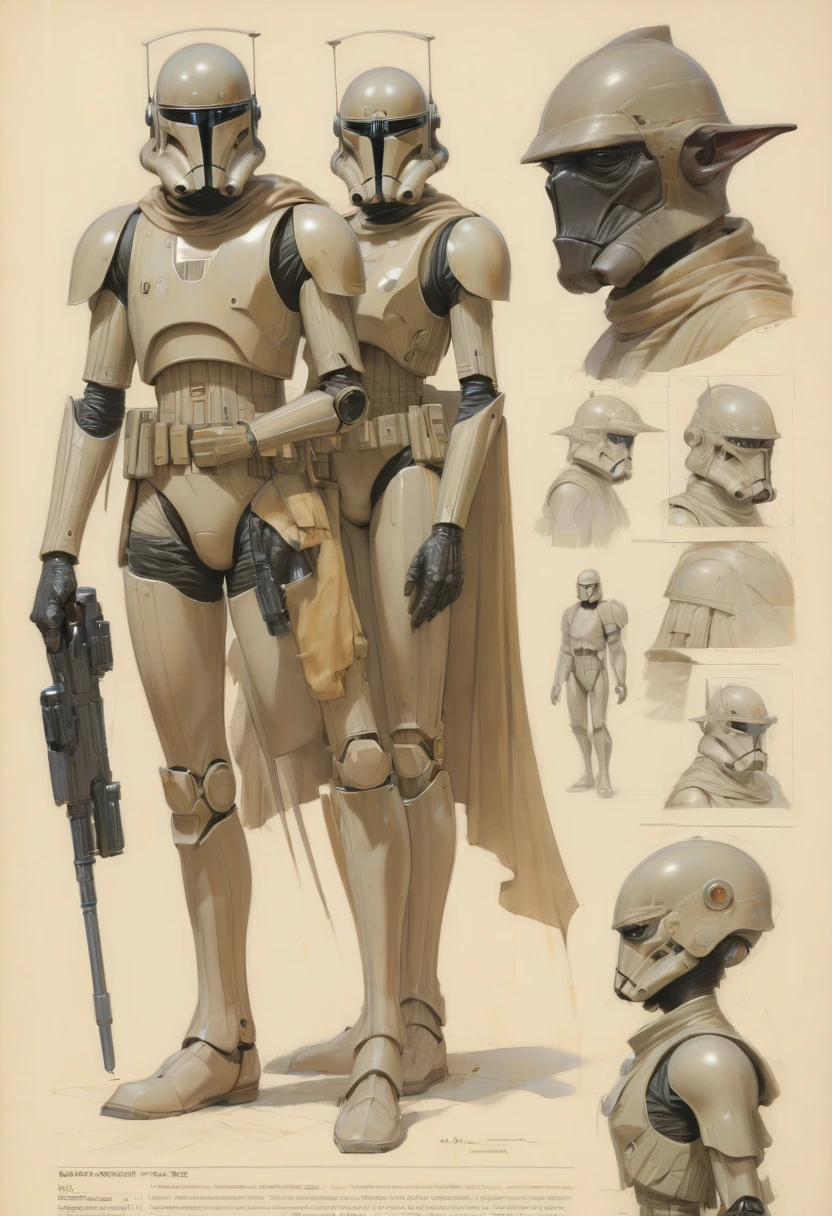 character design sheet by Drew Struzan, best quality, masterpiece, Representative work, official art, Professional, Ultra intricate detailed, 8k