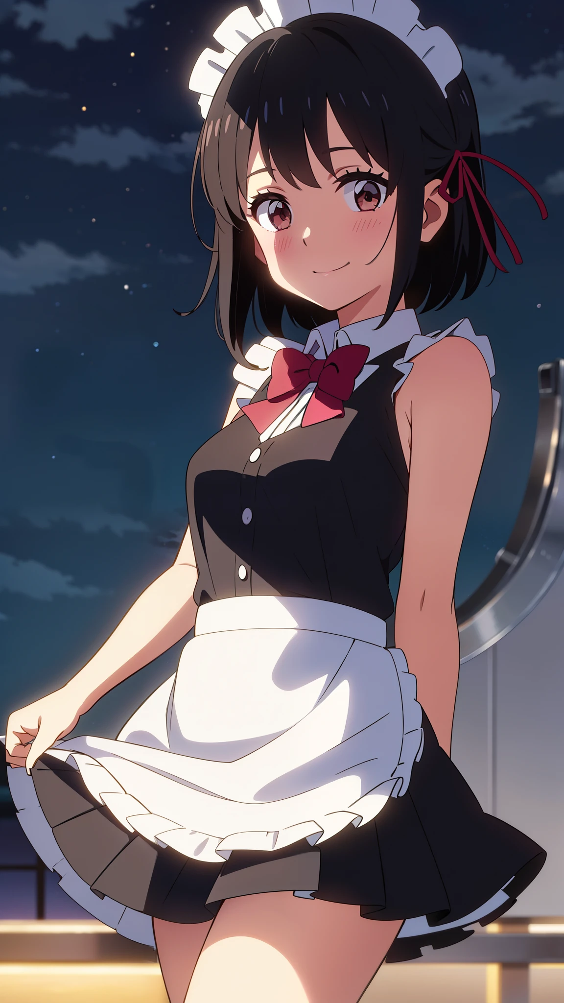 (Best Quality, 8k, Masterpiece: 1.3), 1 Girl, Smile, Pretty Japanese girl, Mini Skirt, Ultra Detailed Face, Detailed Eyes, Double Eyelids, city street, (Big breasts:1.2), Long Black Hair, T-shirt, good thigh, beautiful legs, from below, (panties), beautiful sky, looking at viewer, (ibalance standing_split, standing_on_one_leg, leg_up Holding leg:1.5)