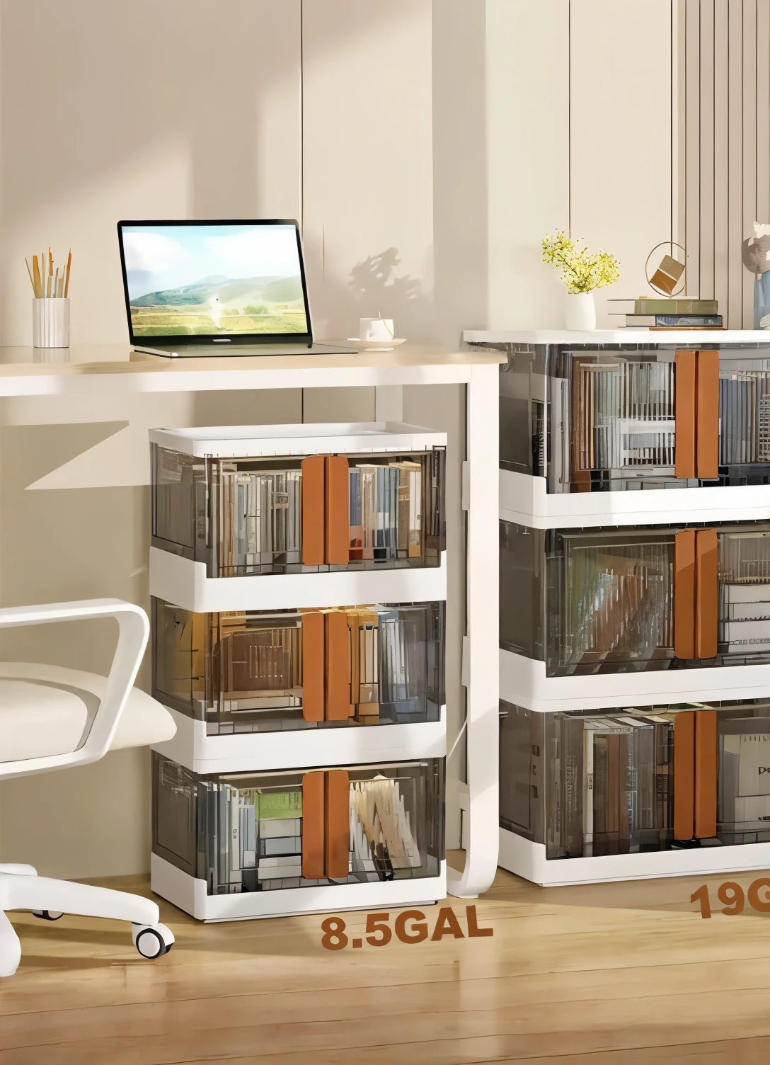 there are two shelves with books on them in a room, short bookshelf, book shelf small library, book shelf, bookshelf, book shelves, bookcase, Large, medium and small, Detailed images, cabinet furniture, shelves, bookshelves, 8k--height 768, Official product images, shelf, small library, bookshelves on sides, ultra high resolution