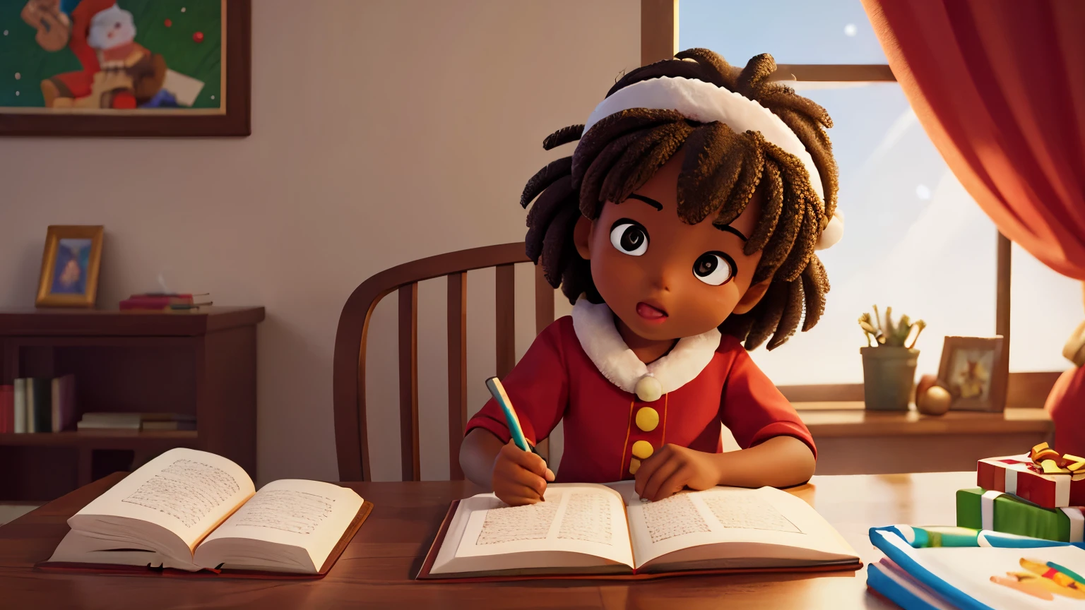 super high quality good illustration, african american, christmas illustration, christian illustration, super high quality, children illustrations, reading novel, vector, chapter book, children playing, good face, super perfect, good hand, super high quality, highres, high detailed, masterpiece