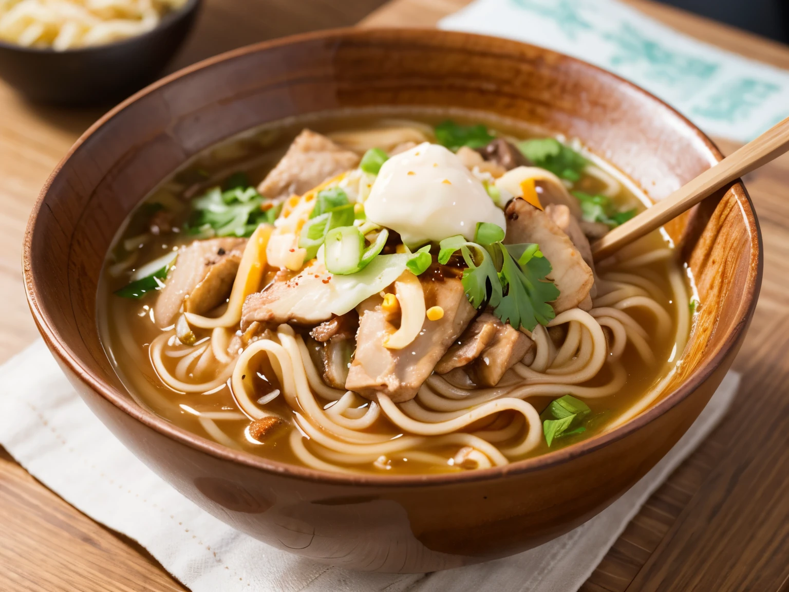 ramen屋 counter ramen bowl steam The shopkeeper's father ramenを食べるロボット