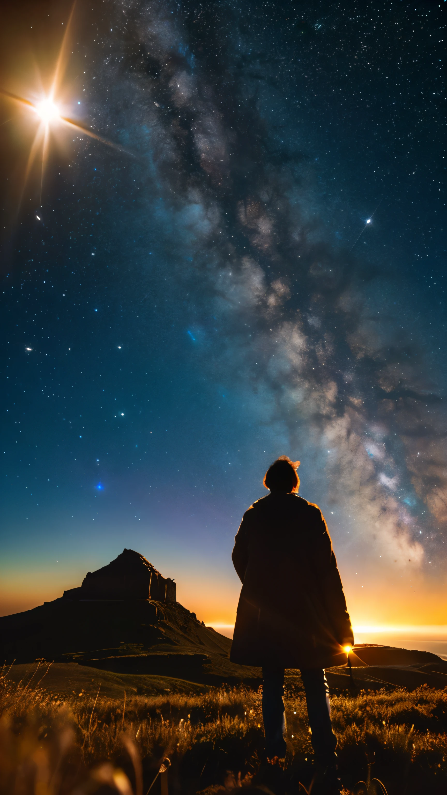 universe Earth shooting star light