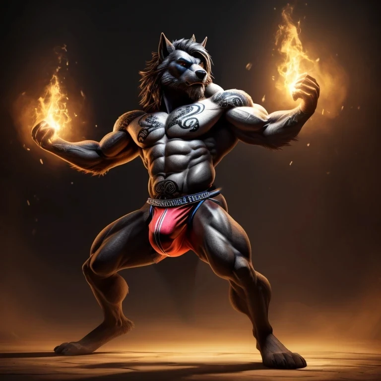 A muscular man wearing a vibrant red jockstrap, with a noticeable bulge ( bulge,  bulge), posing confidently in a well-lit studio. (best quality, 4k, highres, masterpiece:1.2), ultra-detailed, (realistic, photorealistic:1.37), strong chiaroscuro lighting, vivid colors, sharp focus, ultra-fine painting, professional.

Explanation:
- A muscular man: Describes the protagonist of the image as a well-built and fit male figure.
- Wearing a vibrant red jockstrap: Specifies the clothing item he is wearing, accentuating the bright and eye-catching color.
- Noticeable bulge ( bulge,  bulge): Emphasizes the visibility of the bulge in the jockstrap, highlighting the  appeal of the image.
- Posing confidently: Suggests a strong and self-assured body language, adding a sense of power and allure.
- Well-lit studio: Sets the scene in a professional photography studio, ensuring optimal lighting for the subject.
- (best quality, 4k, highres, masterpiece:1.2): Signifies the desire for the image to be of the highest quality and resolution, aiming for a masterpiece-level outcome.
- Ultra-detailed: Indicates the need for intricate and precise details in the rendering of the image.
- (realistic, photorealistic:1.37): Specifies the desired level of realism, with an extra boost in approaching photorealism.
- Strong chiaroscuro lighting: Highlights the use of dramatic lighting techniques, creating a contrast between light and shadow for added depth and intensity.
- Vivid colors: Requests the inclusion of bright and vibrant colors to enhance the visual impact.
- Sharp focus: Calls for a clear and focused image, ensuring all details are crisp and well-defined.
- Ultra-fine painting: Suggests a highly detailed and refined painting style, with attention to minute details and textures.
- Professional: Indicates the desire for a polished and skillfully executed artwork.