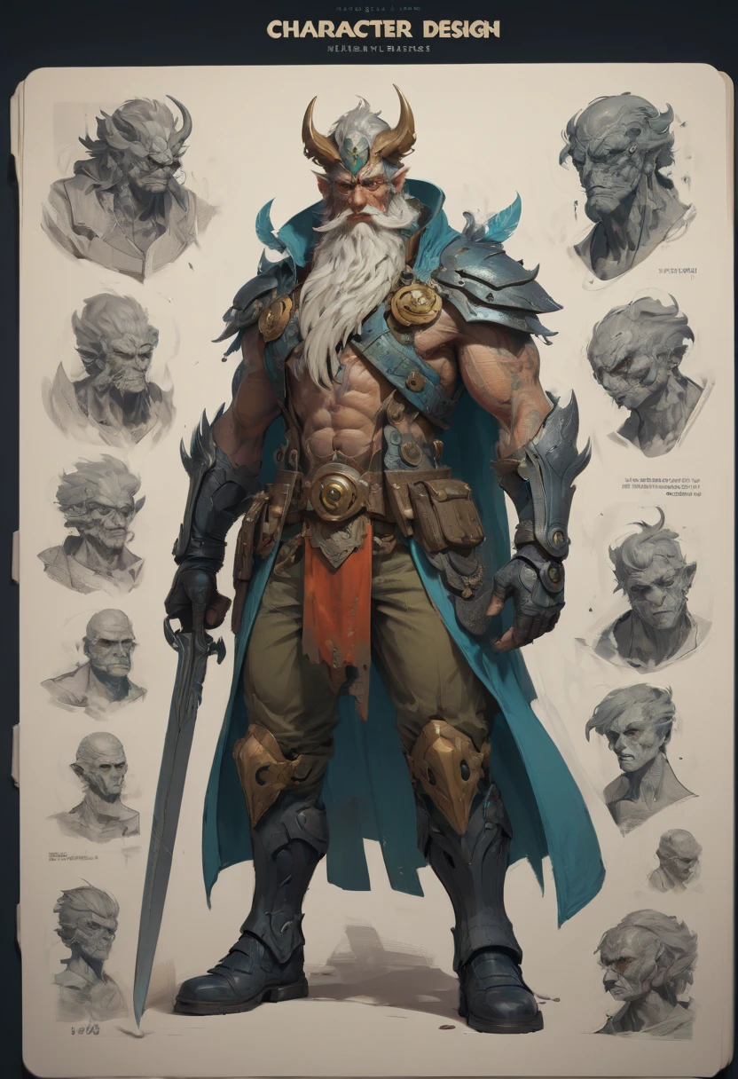 character design sheet by Karol_Bak, best quality, masterpiece, Representative work, official art, Professional, Ultra intricate detailed, 8k