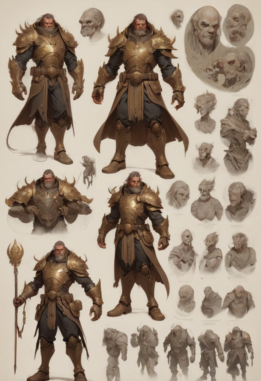 character design sheet by Karol_Bak, best quality, masterpiece, Representative work, official art, Professional, Ultra intricate detailed, 8k