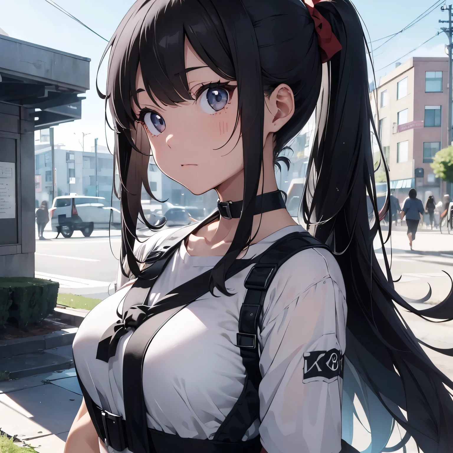 18-year-old、168cm、Lightweight、Has a supple and muscular body、Balanced between agility and power、Deep black co usually tie my long hair to make it easier to move around.、sharp gray、her eyes、It shows her strong will and calmness.、Number in past battles々has been injured by、It also includes scars that will never go away.