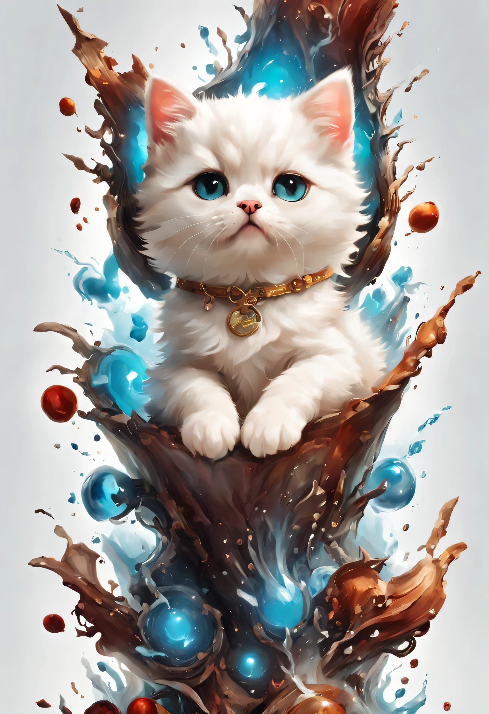 Full body cute kitten,I have a puppy too, Please wear school uniform, wearing sunglasses, please wear headphones, ,abstract beauty shisa, in the center, looking at camera, towards the camera, approaching perfection, dynamic, moonlight, very detailed, digital painting, artステーション, コンセプトart, Smooth, sharp focus, 8k, high resolution resolution, shape, art:Carne Griffith and Vadim Kashin, white background,Cute puppy all over