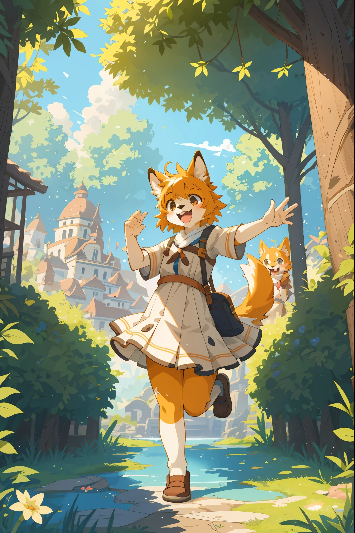 cover page, super high resolution, detailed background, World Heritage Site, 6+boys, 6+girls, Happy, joyful, absurdres(Photos of solo travelers)(kemono, furry anthro)cinematic,
