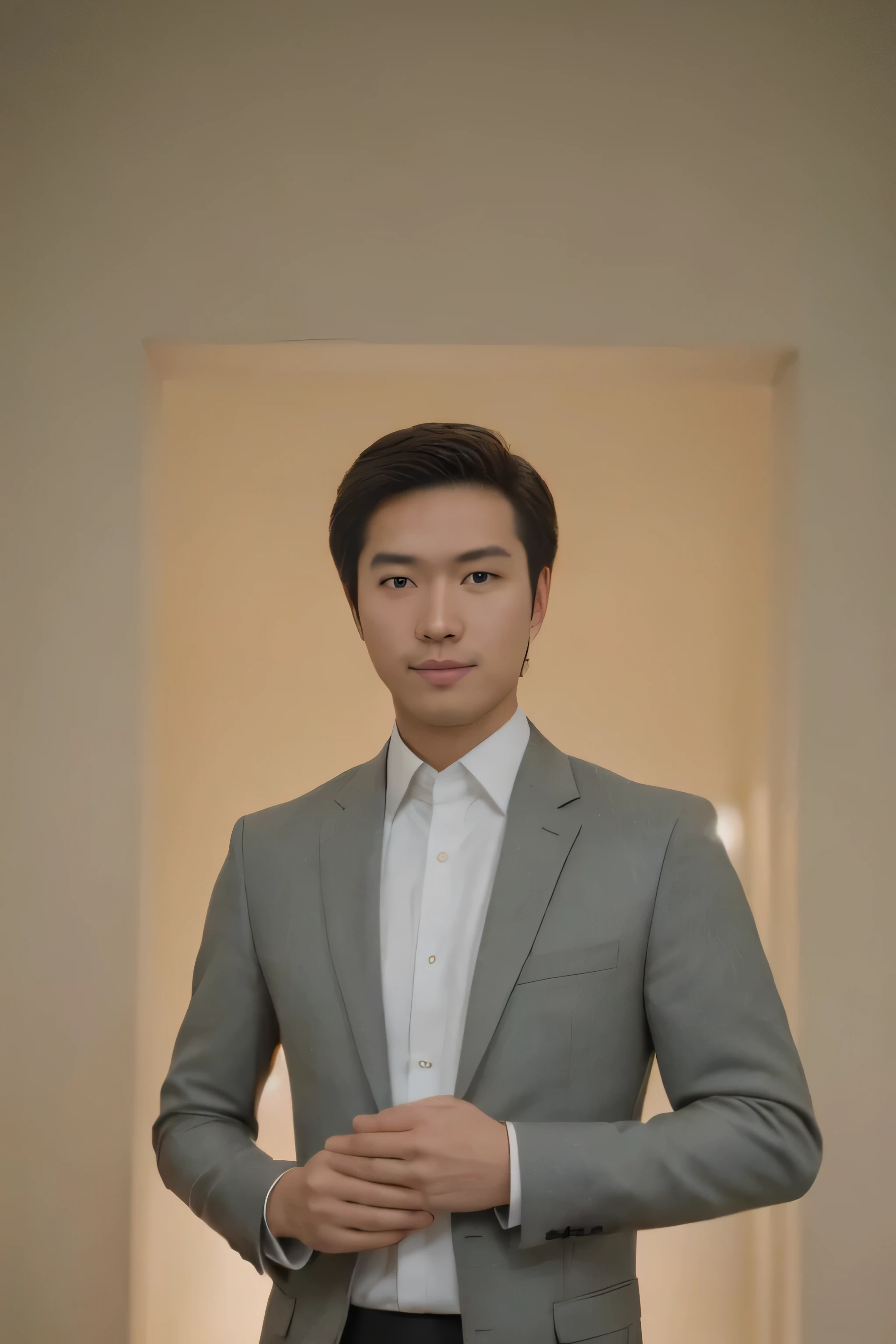 arafed man in a suit and tie standing in a hallway, professional profile picture, headshot profile picture, professional profile photo, wearing business suit, christopher cao, john jude palencar, nivanh chanthara, mid shot portrait, david luong, damien tran, rick dai, anton, reuben wu, formal portrait, headshot photo, professional picture, no mustache