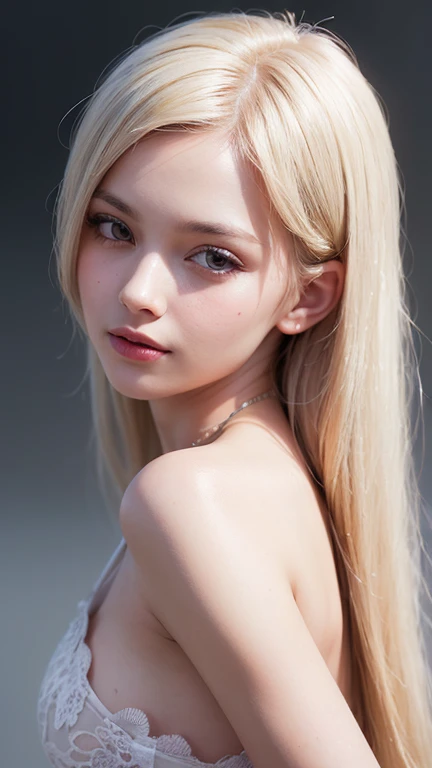 RAW photo, ((((extreme beauty portrait))), (((Brilliant white beautiful skin)), 1 girl, Pretty beautiful girl of , (Glossy bright platinum blonde)), messy hair, [Attractive sparkling light blue eyes], silky thin hair, Straight super long hair, eyeliner, bangs, hair between eyes, fluttering hair, small smile, ((masterpiece, 最high quality, Super detailed, film light, intricate details, High resolution, 8k, very detailed)), detailed background, 8k UHD, Digital single-lens reflex camera, soft light, high quality, film grain, Fujifilm XT3, shallow depth of field, Natural light, (perfect hands), Sexy and perfect beautiful face, big breasts, pink pussy,Hard, small, pink nipples、Beautiful breasts with perfect shape、perfect shaped beautiful butt、 dynamic pose . dynamic angle . looking at the viewer, darker shadow, (((super sharp)))
