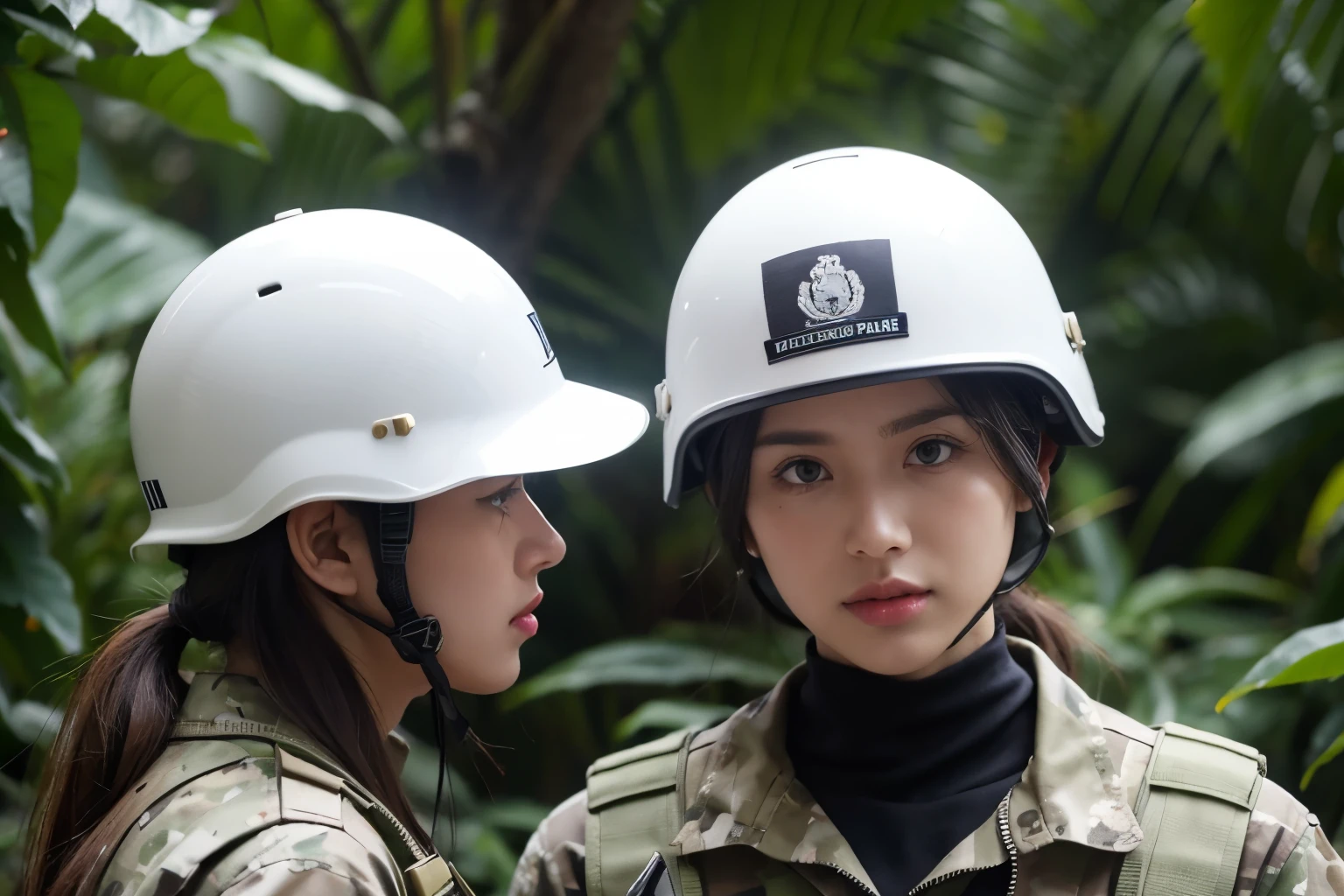 military police jungle White helmet MPcharacterilitary war