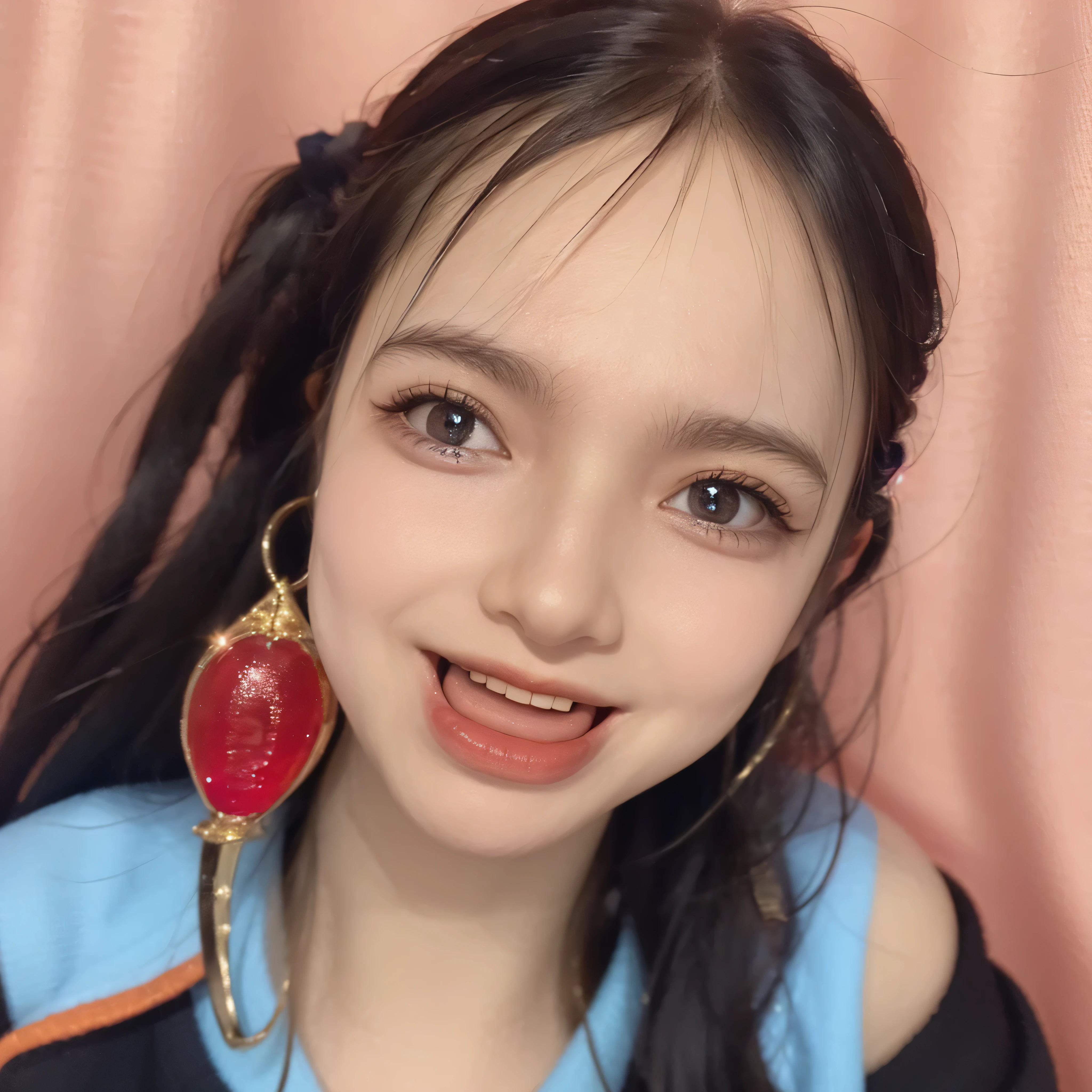 (highest resolution, clear_Image 1.2) 、(Beautiful girl with golden ratio face)、(18 year old girl)、(very vivid eyes)、(((light brown eyes)))、wonderful, table top, high detail, lip gloss、black hair、very beautiful girl、 one girl, (((close up of face)))、 beautiful girl like a model、 sailor suit、beautiful and detailed eyes, 
(((stick out tongue)))、Sexy and beautiful woman，Glittery atmosphere，exciting atmosphere,dynamic pose,(((looking at camera)))、((((serious eyes)))、(((add highlights to the eyes)))、(((looking at camera)))、orgasm face,charm, sexual pleasure, lasting joy,
