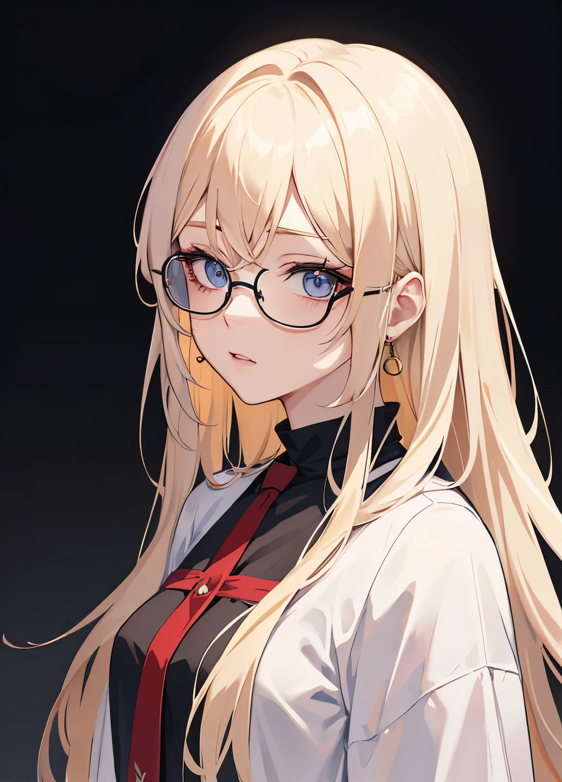 Chica anime con gafas y un lazo blanco en el pelo., guweiz, retrato lofi, anime moe art style, obra de arte al estilo de guweiz, , arte anime limpio y detallado, arte de anime digital detallado, aesthetic anime, Retrato realista kawaii, lofi art style, estilo anime limpio y detallado, retrato detallado de chica anime