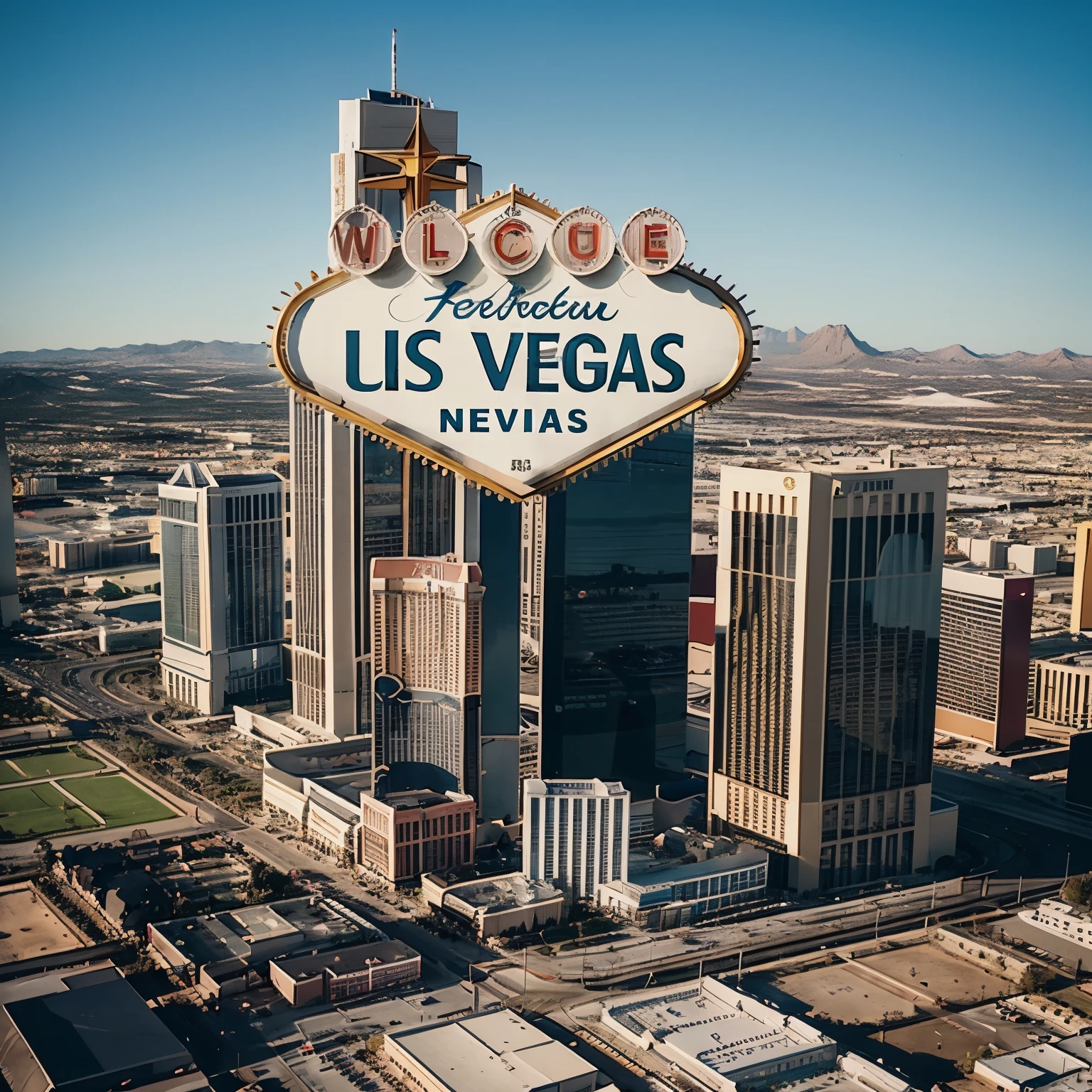 Crie uma logotipo de uma cidade Roleplay Com o nome Las Vegas e embaixo do nome Las Vegas o nome Roleplay 