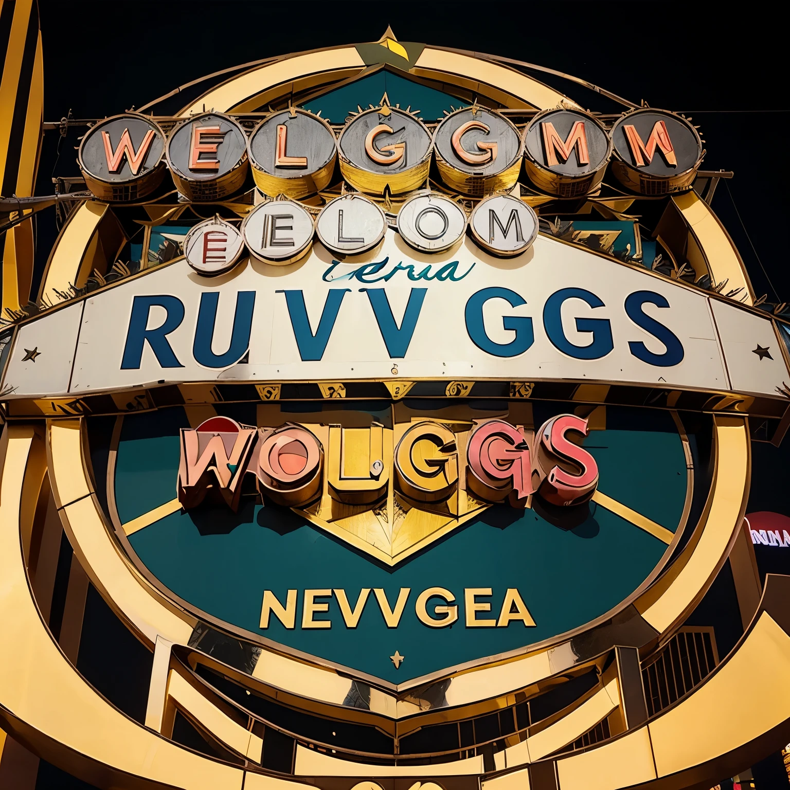 Crie uma logotipo de uma cidade Roleplay Com o nome Las Vegas e embaixo do nome Las Vegas o nome Roleplay