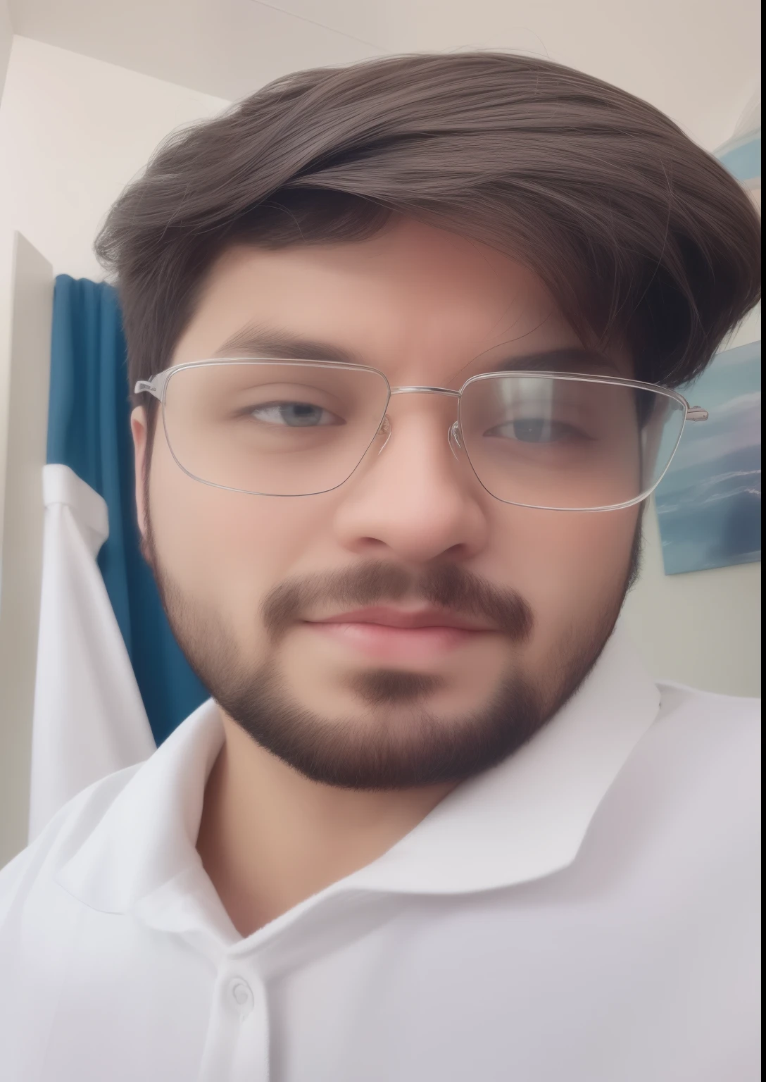 Enhance this image and make man look like powerful villen