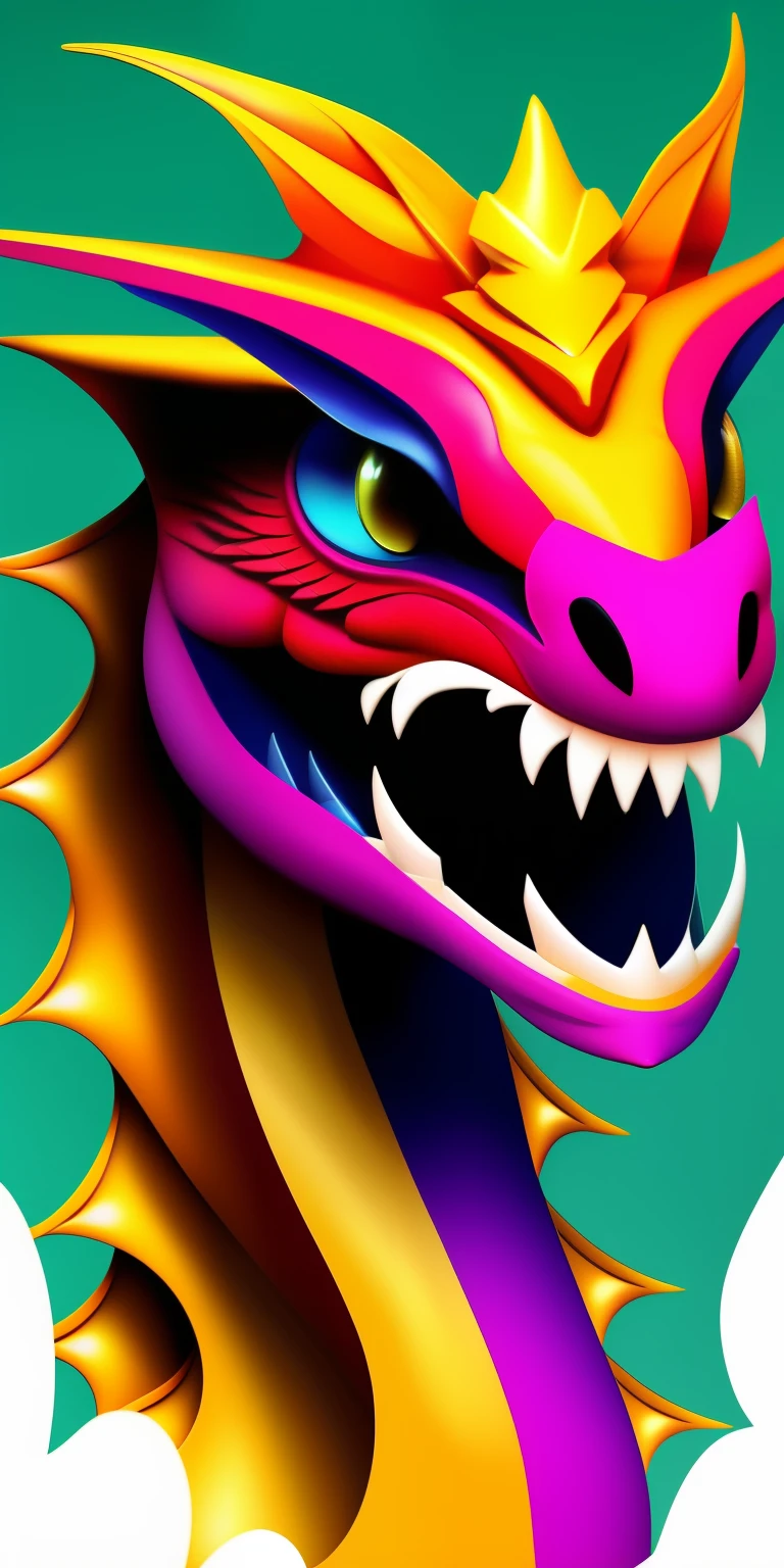 Create an image of a dragon on a solid color background that represents our gaming computer store. The dragon must be imposing and powerful, with shiny scales and an expression that conveys confidence and strength. Suas cores podem ser em tons de azul e roxo para refletir a tecnologia de ponta que oferecemos em nossos produtos.

The background of the image must be a solid color that highlights the dragon and is also in harmony with our brand colors. A vibrant color is recommended that draws attention without distracting from the main focus, what is the dragon.