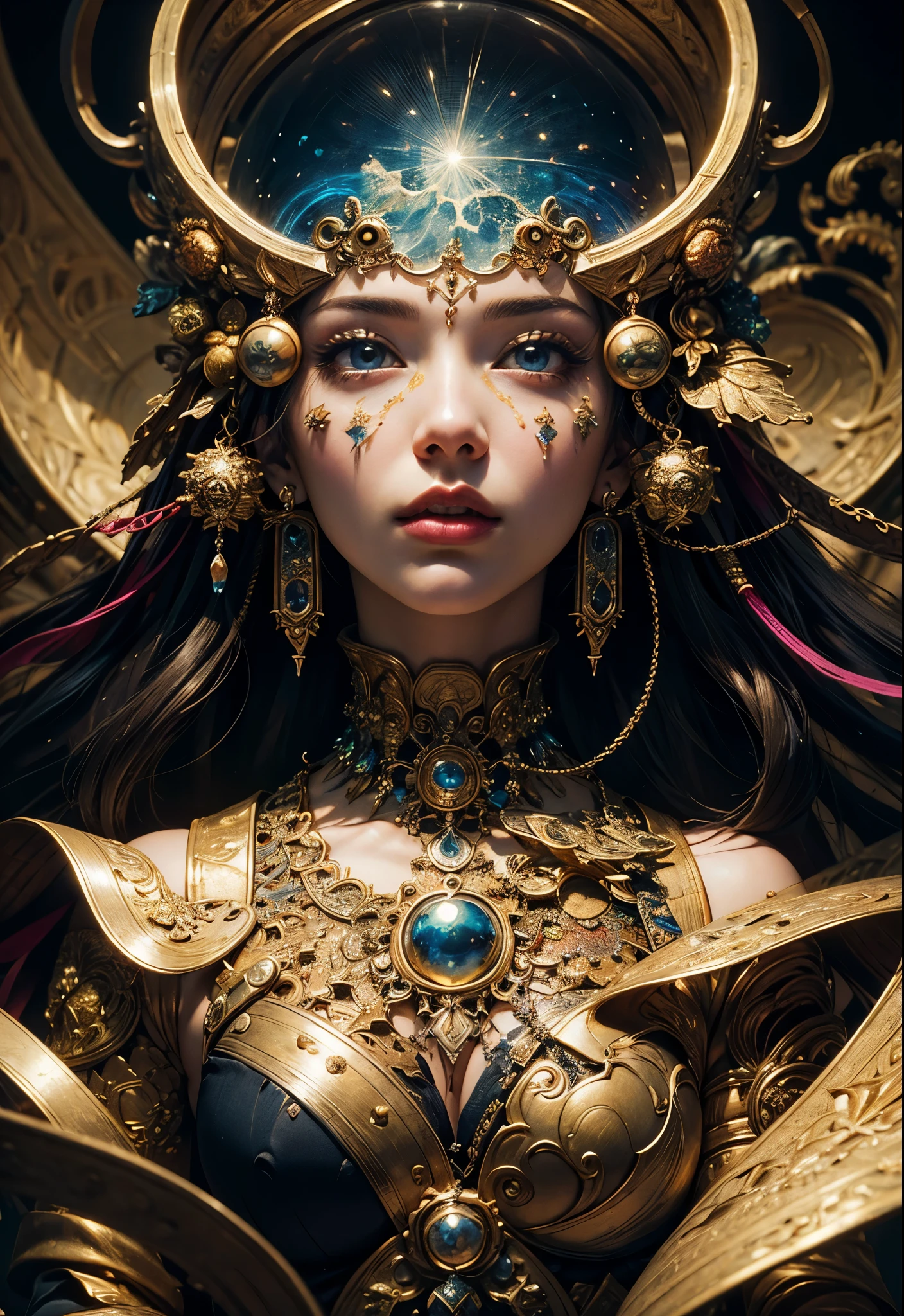 (masterpiece, highest quality, highest quality, official art, beautiful and aesthetic:1.2), (1 girl), very detailed,(fractal art:1.3),colorful,most detailed